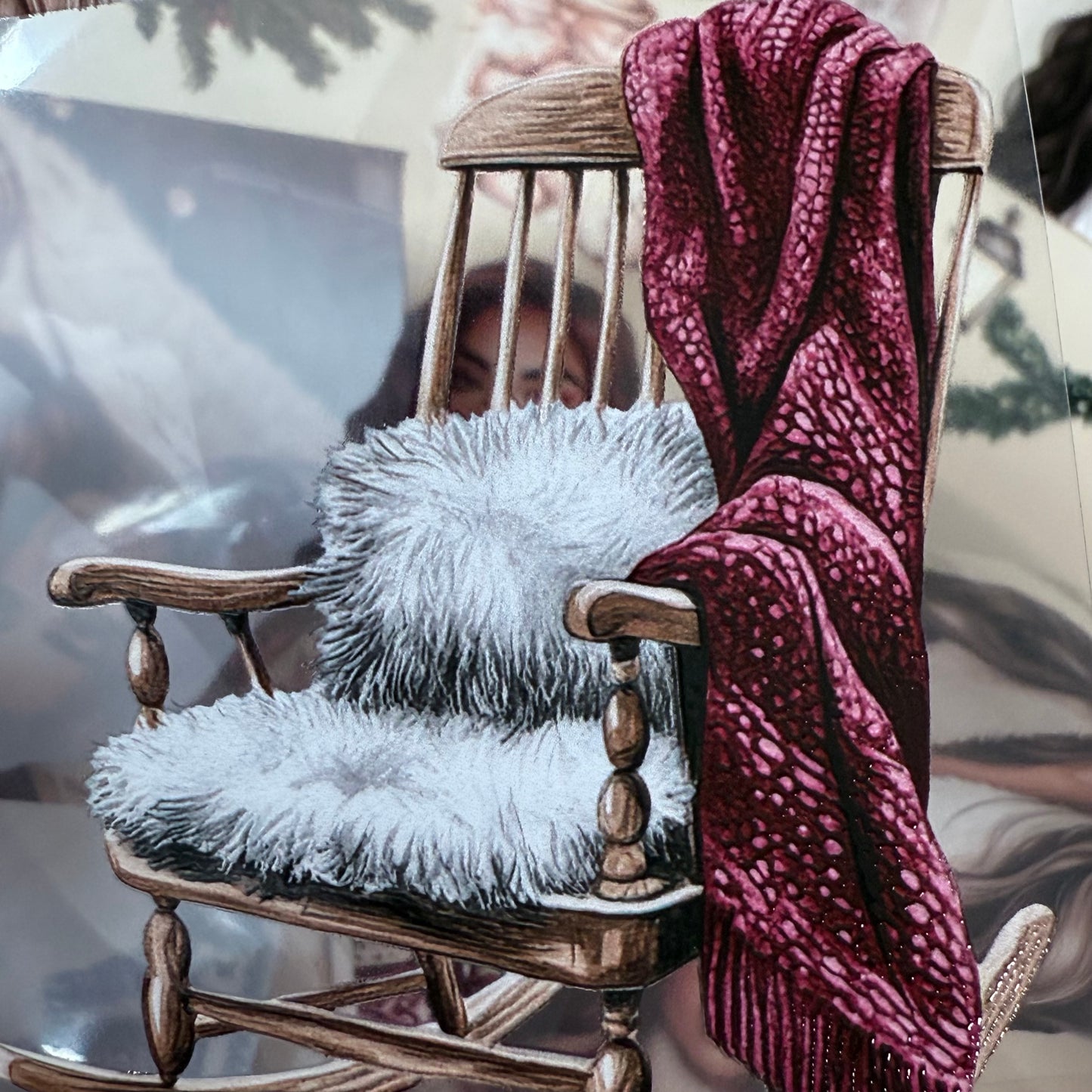 PET 3D raised Nordic Knit Winter and Champagne Christmas tape,one roll fashion, junk journal, scrapbooking,bullet journal, card making.