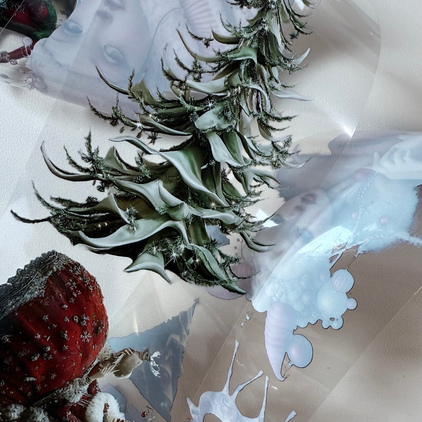 PET 3D raised Winter Girls and Fantasy Christmas tape,one roll fashion, junk journal, scrapbooking,bullet journal, card making.