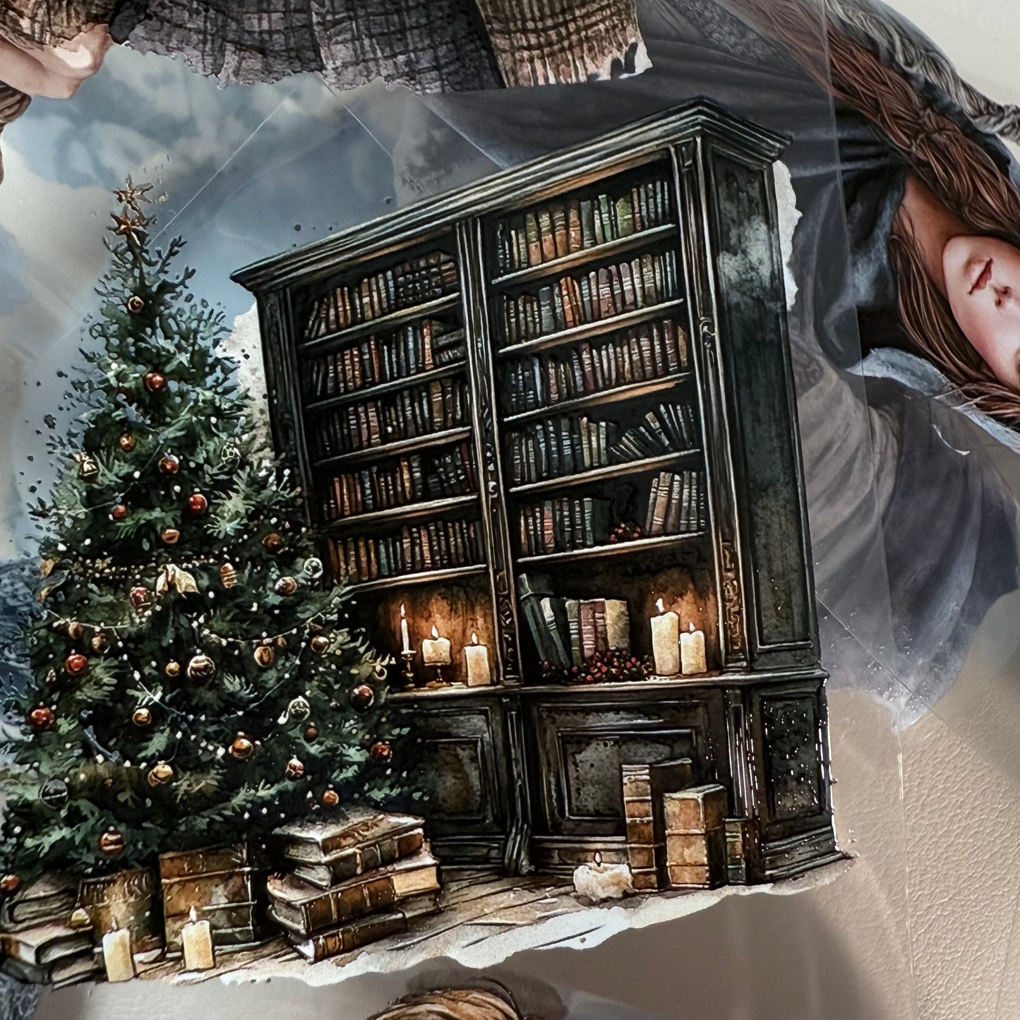 PET 3D raised Dark Academia Christmas and Winterwood Witch tape,one roll fashion, junk journal, scrapbooking,bullet journal, card making.