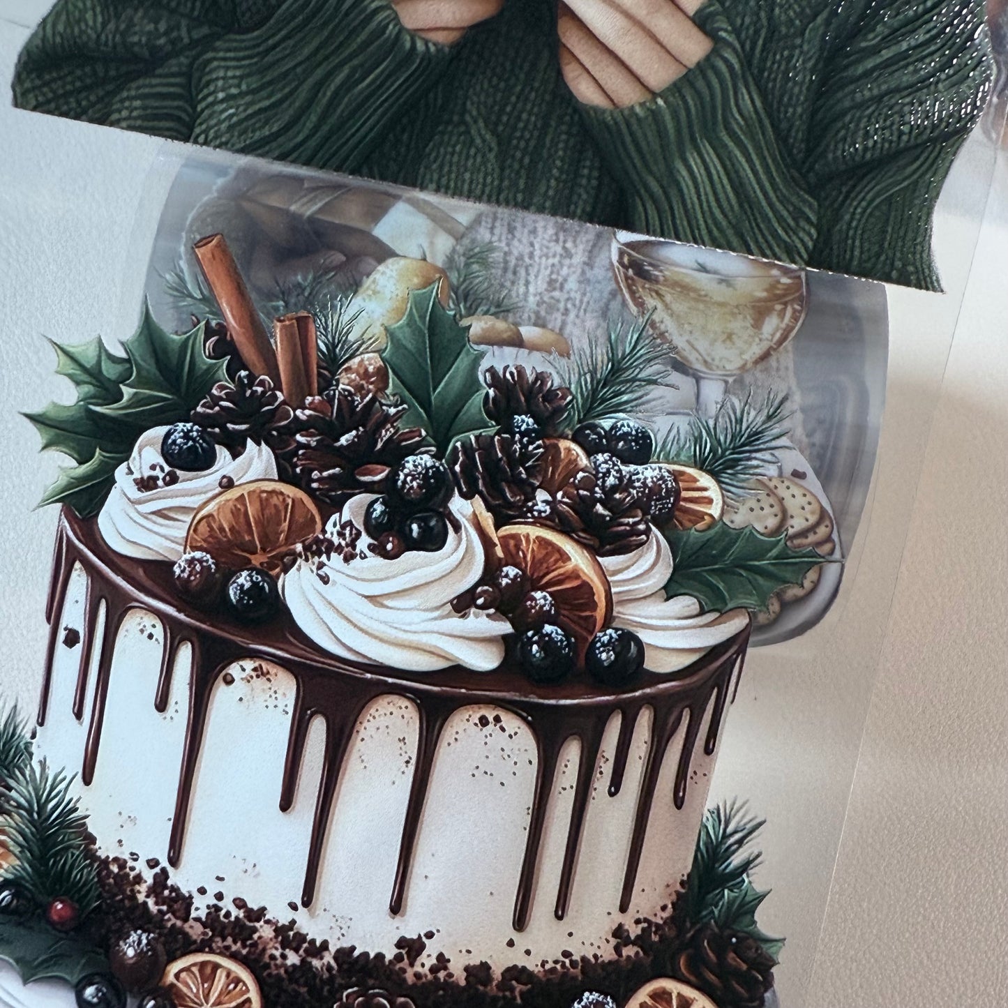 PET 3D raised Christmas Gold and Merry Christmas tape,one roll fashion, junk journal, scrapbooking,bullet journal, card making.