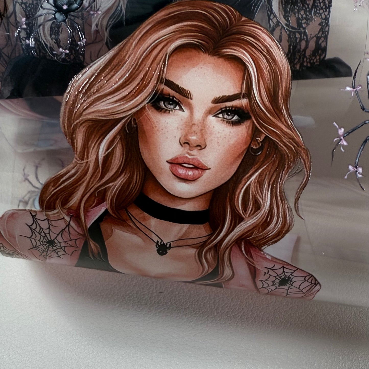 PET 3D raised Bows and Boos and Coquette Coven tape,one roll fashion, junk journal, scrapbooking,bullet journal, card making.