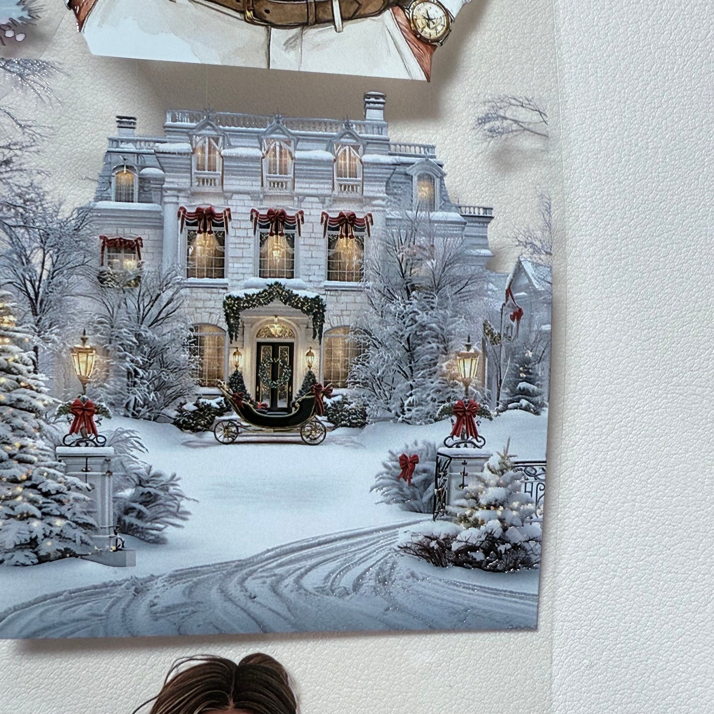 PET 3D raised Snowflake Wishes and Luxe White Christmas tape,one roll fashion, junk journal, scrapbooking,bullet journal, card making.