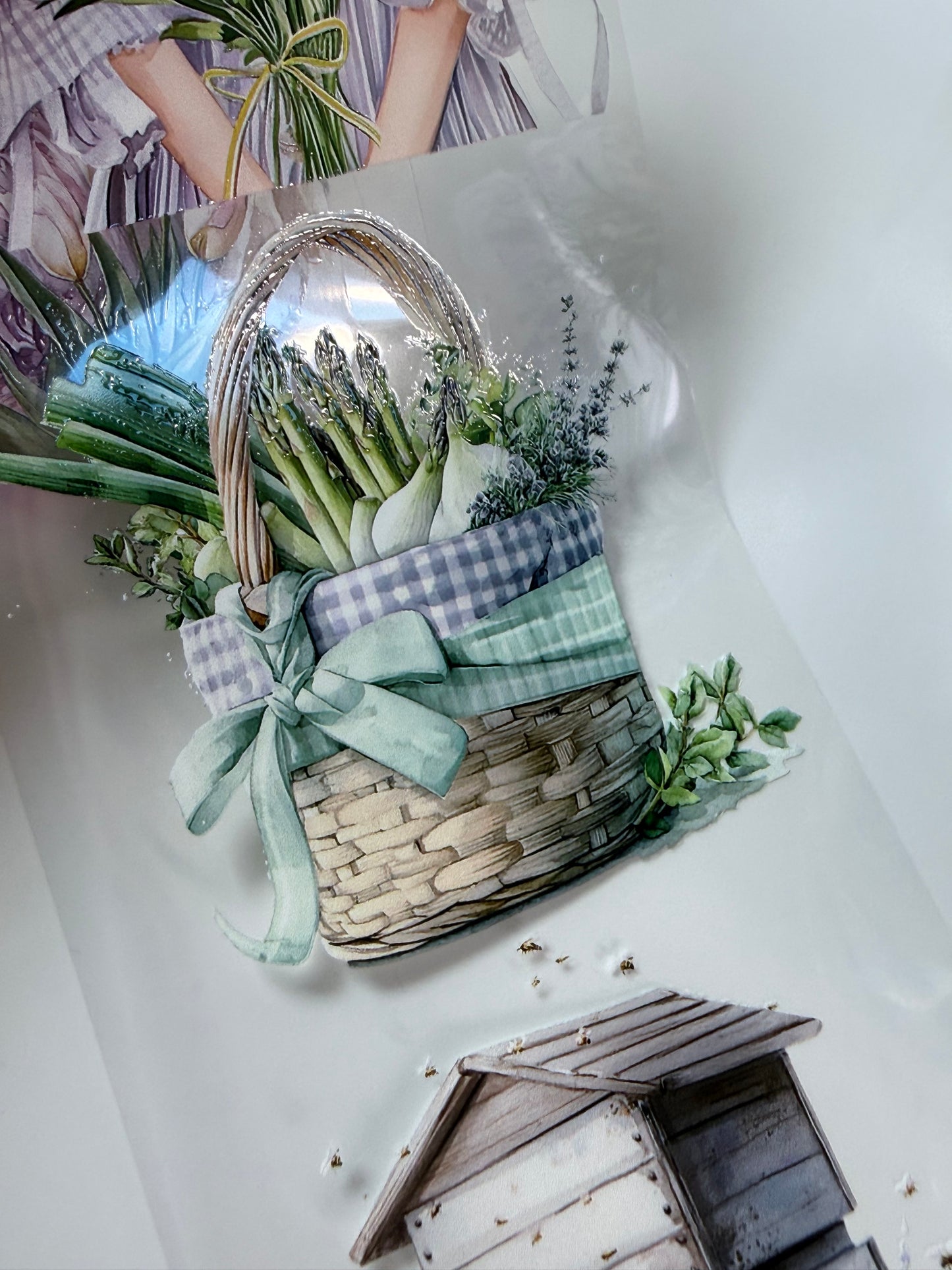 Lavender and Sage and Tulips and Carnations PET 3D raised tape