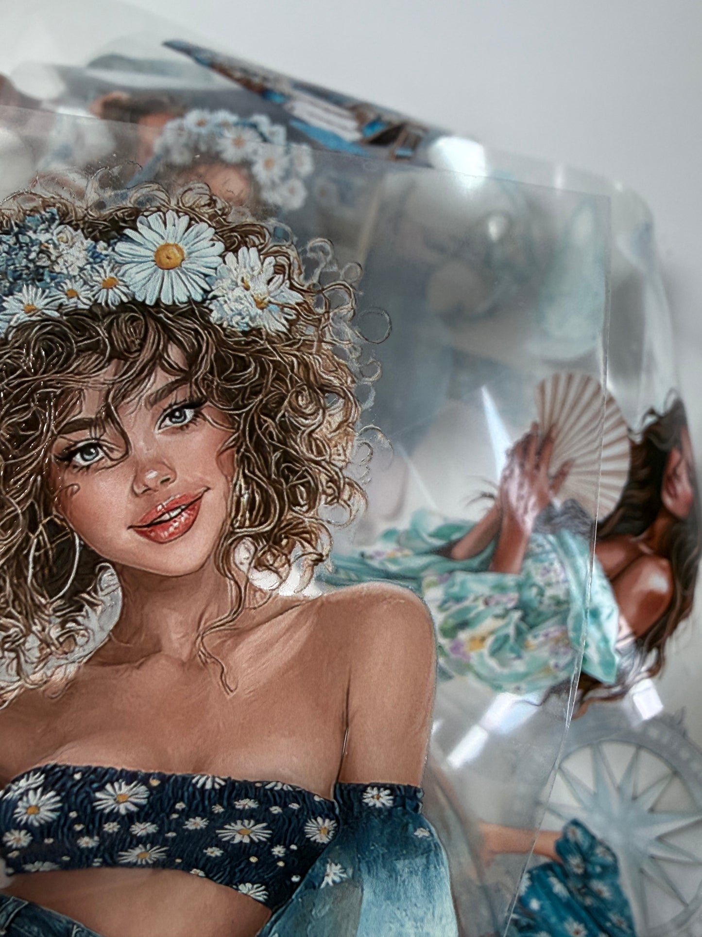 Summer Daisy and Aquamarine Dreams PET 3D raised tape