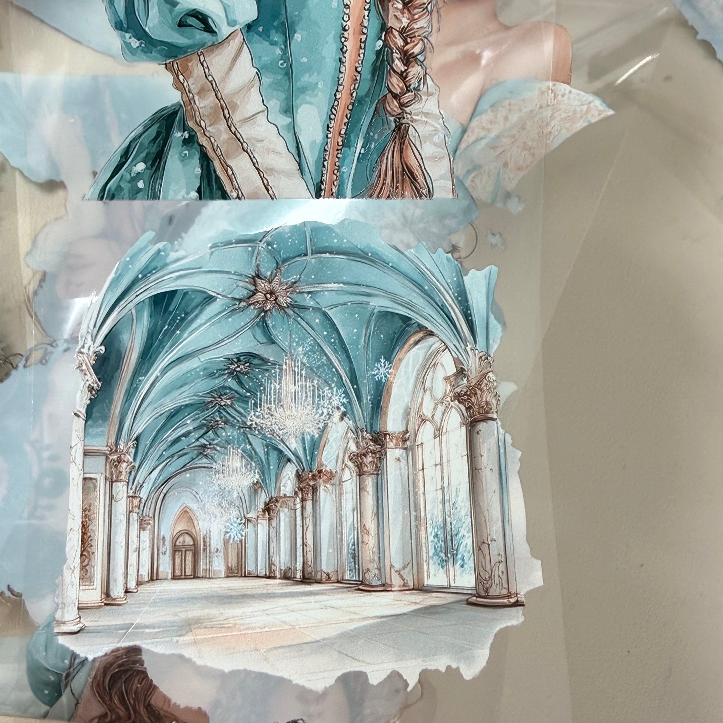 Ice Princess and Dark Gothic Garden PET 3D raised tape,one roll fashion, junk journal, scrapbooking,bullet journal, card making.