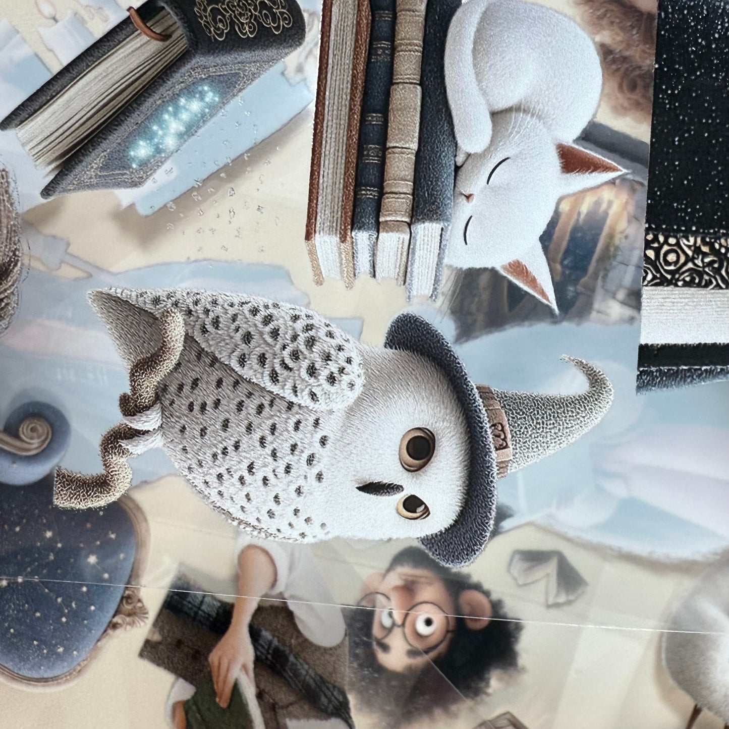 PET 3D raised Whimsical Fluffy Planner and Magic Academia tape,one roll fashion, junk journal, scrapbooking,bullet journal, card making.