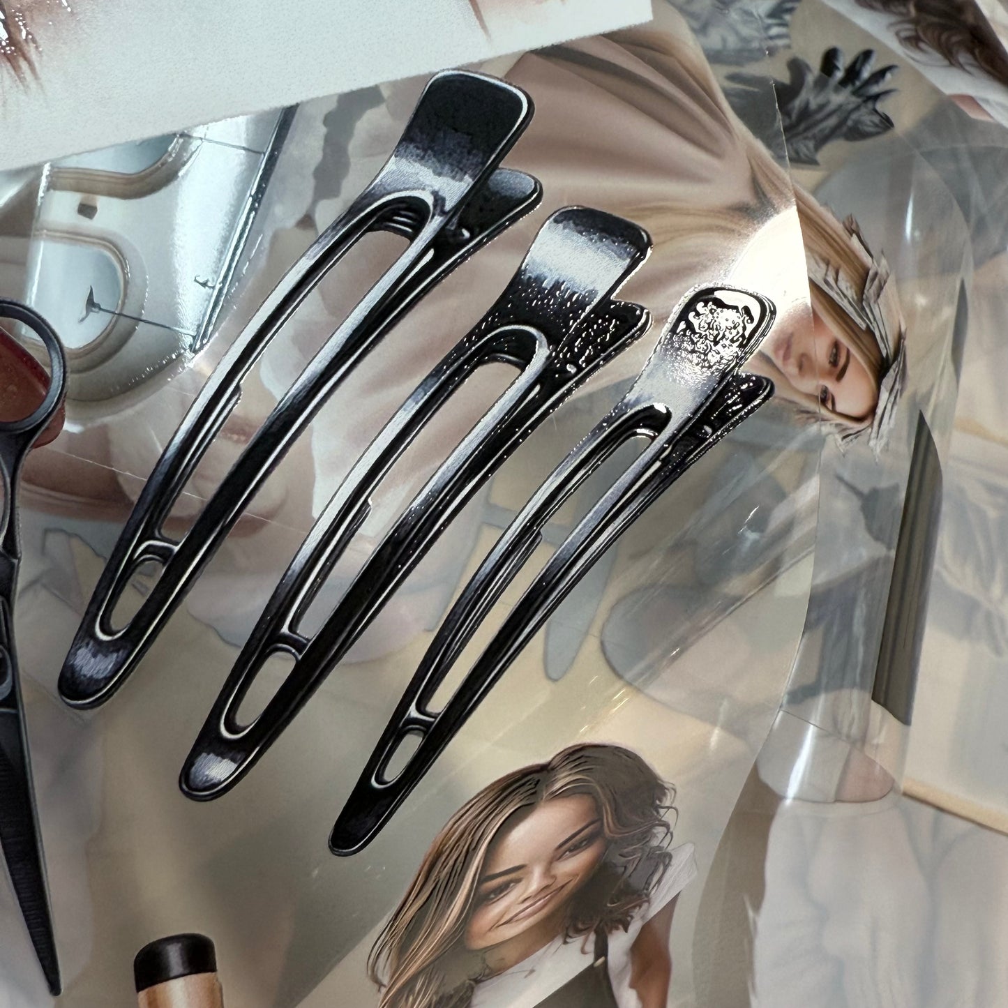 PET 3D raised Sick Days and The Hair Salon tape,one roll fashion, junk journal, scrapbooking,bullet journal, card making.