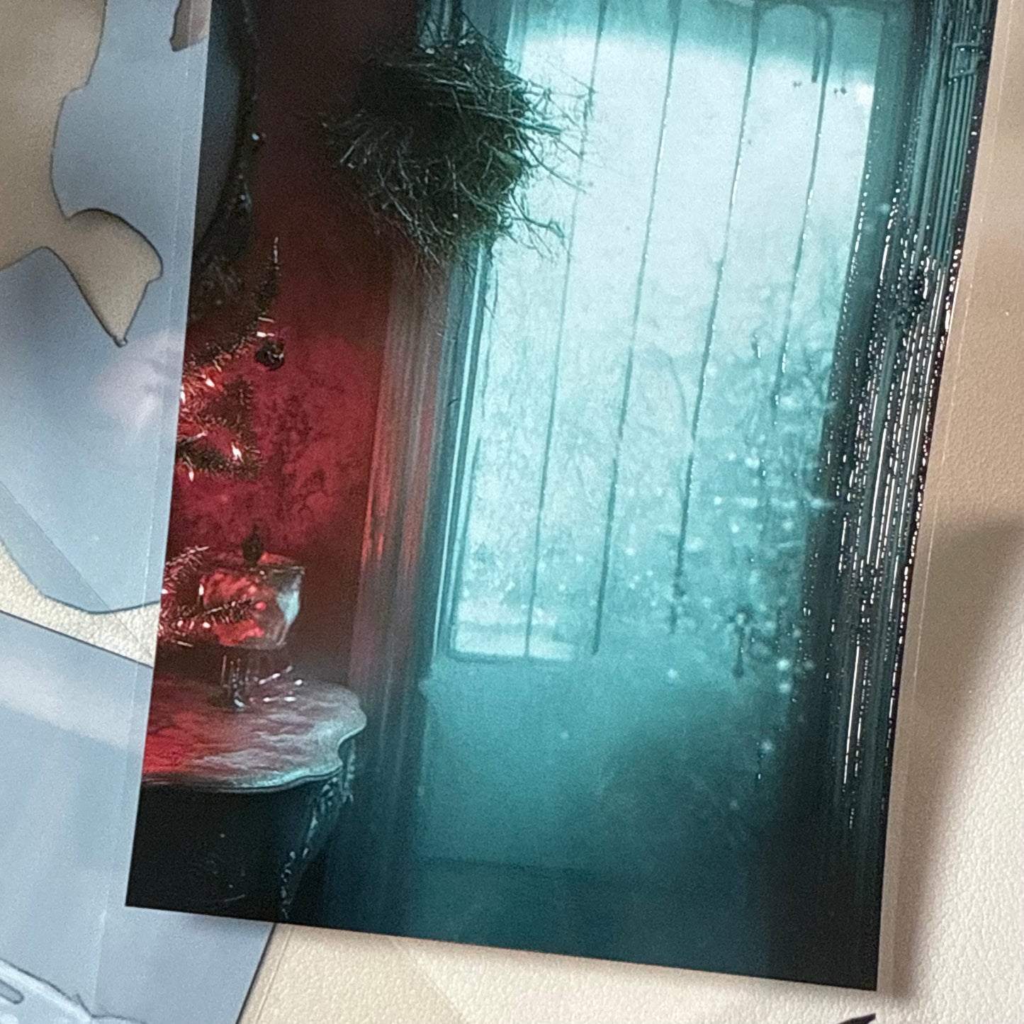 PET 3D raised Winter Woman and Goth Christmas tape,one roll fashion, junk journal, scrapbooking,bullet journal, card making.