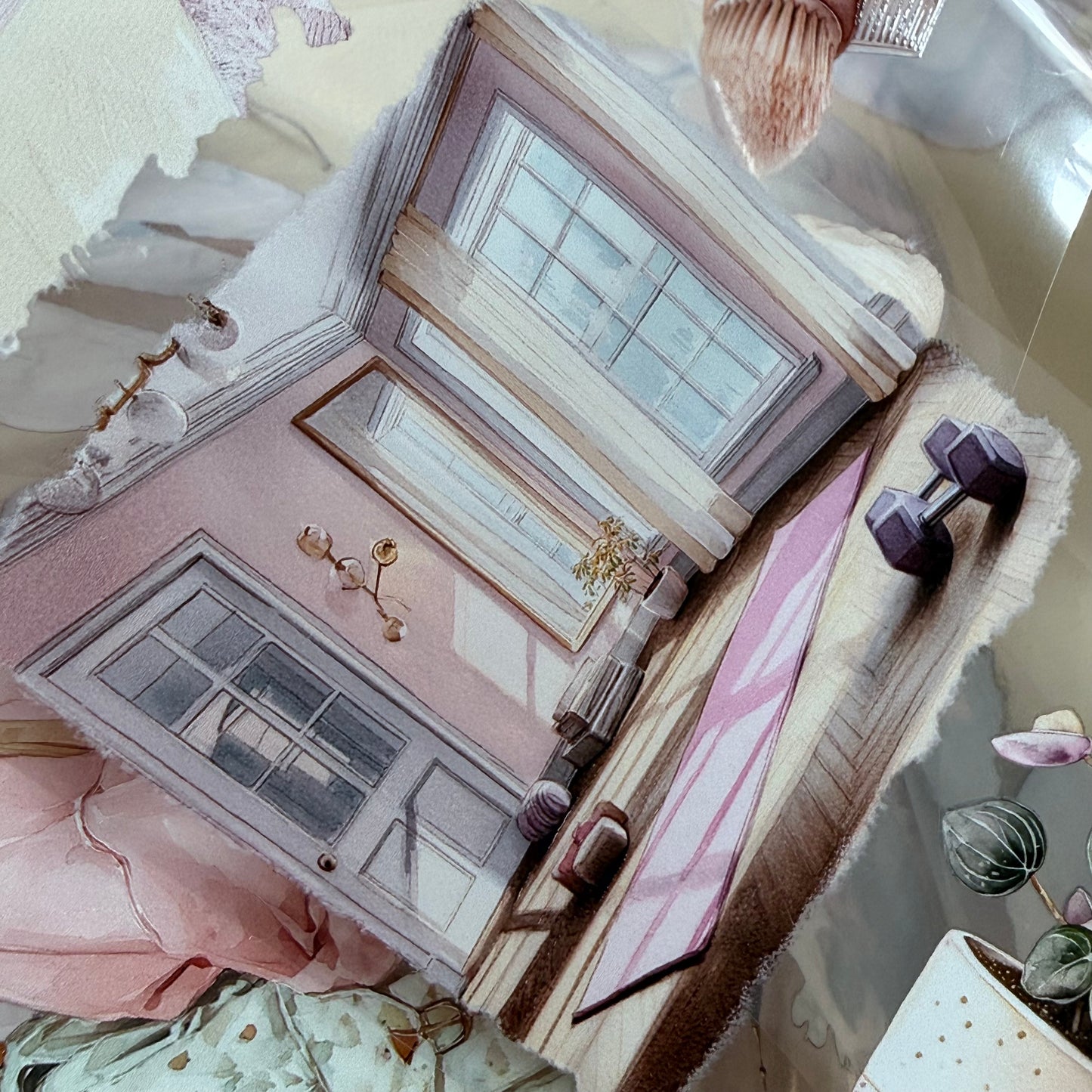 Pink School and Self Care moments PET 3D raised tape,one roll fashion, junk journal, scrapbooking,bullet journal, card making.
