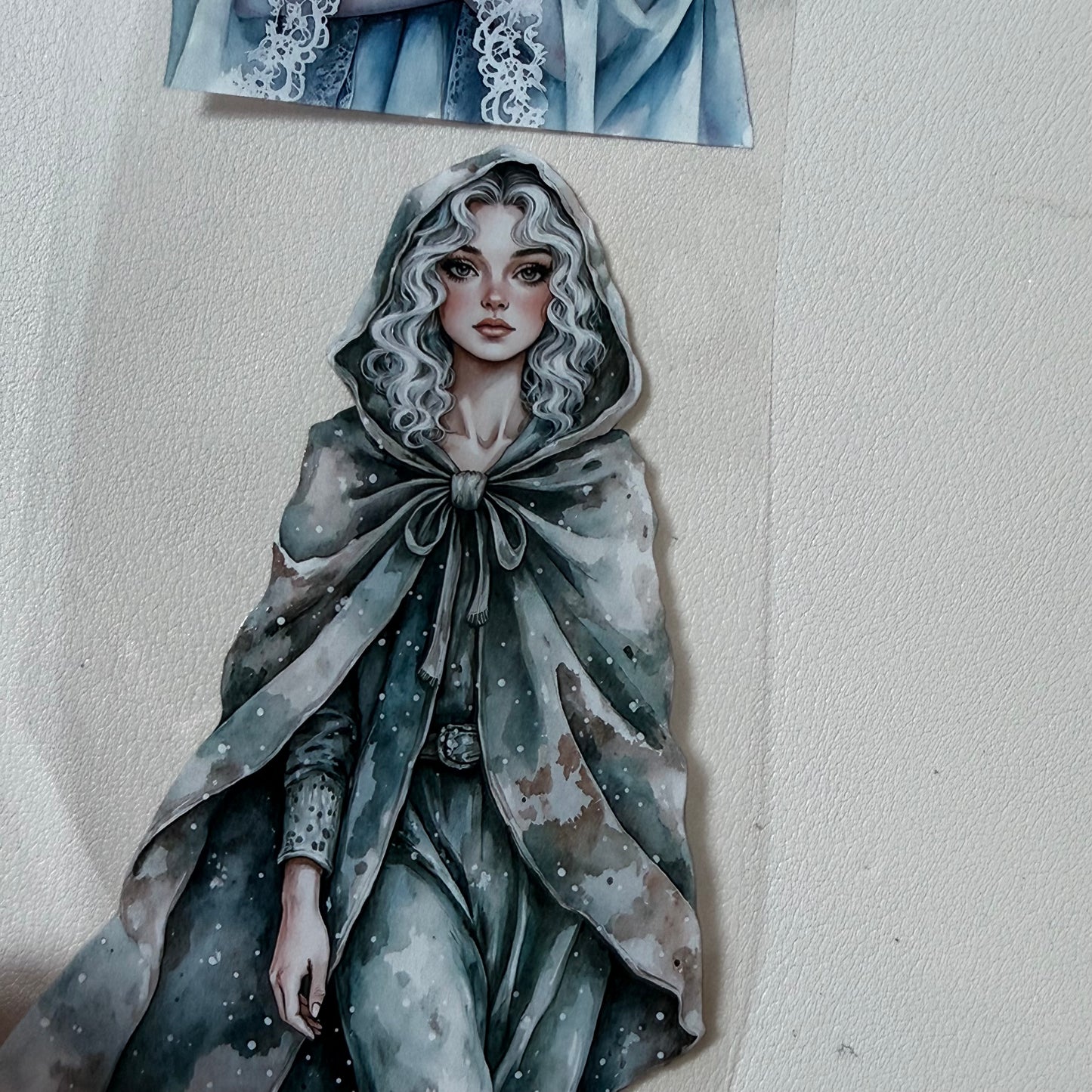 Opaline Winter Witch and Winterwood Witch PET 3D raised tape,one roll fashion, junk journal, scrapbooking,bullet journal, card making.