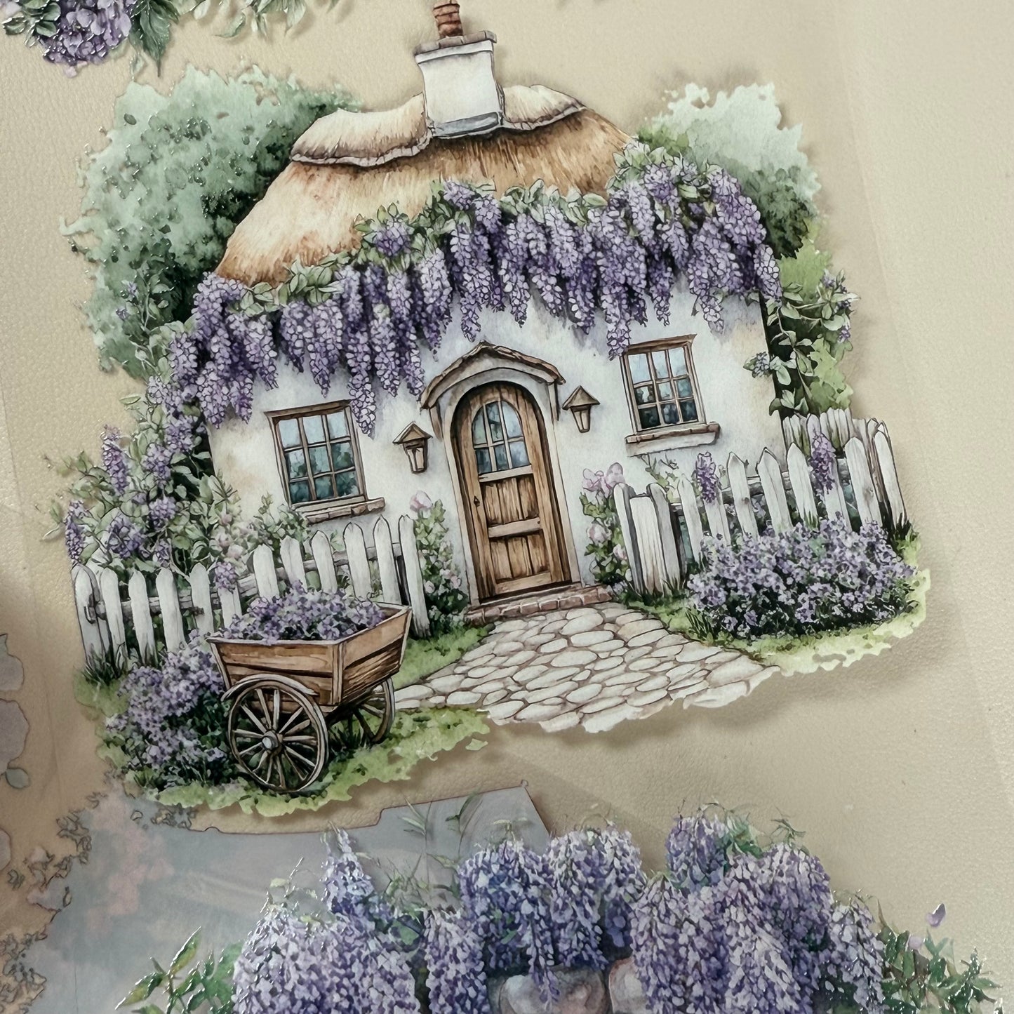 PET 3D raised Spring-Winter Landscape tape,one roll fashion, junk journal, scrapbooking,bullet journal, card making.