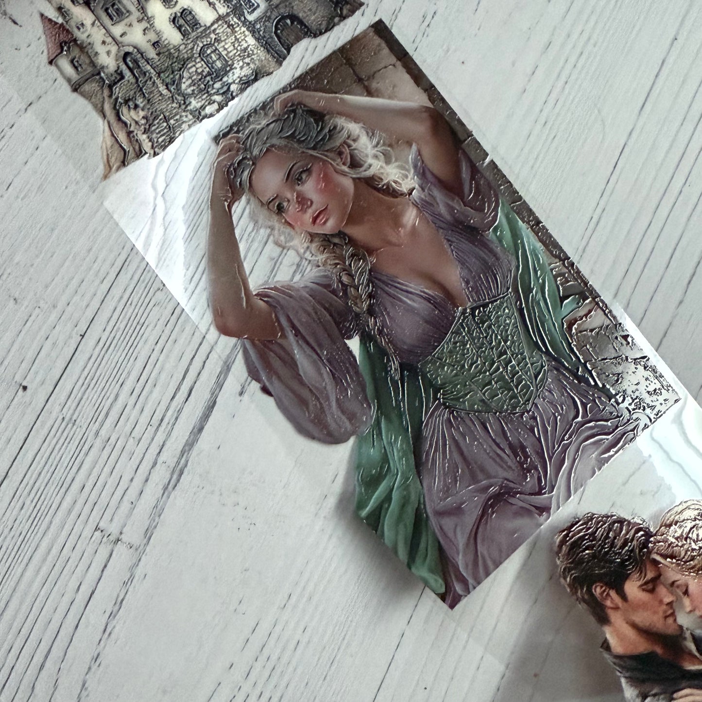 PET 3D raised Emerald city and Rapunzel tape,one roll fashion, junk journal, scrapbooking,bullet journal, card making.