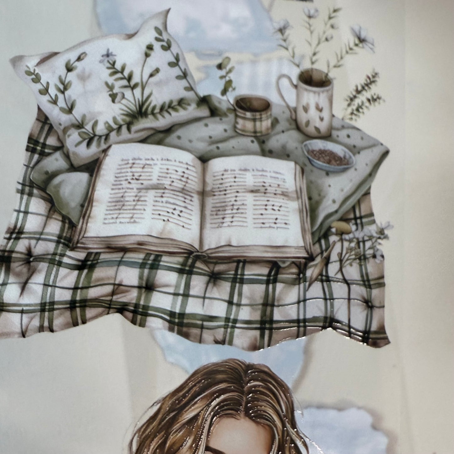 PET Wisteria garden and Spring countryside 3D raised tape,one roll fashion, junk journal, scrapbooking,bullet journal, card making.