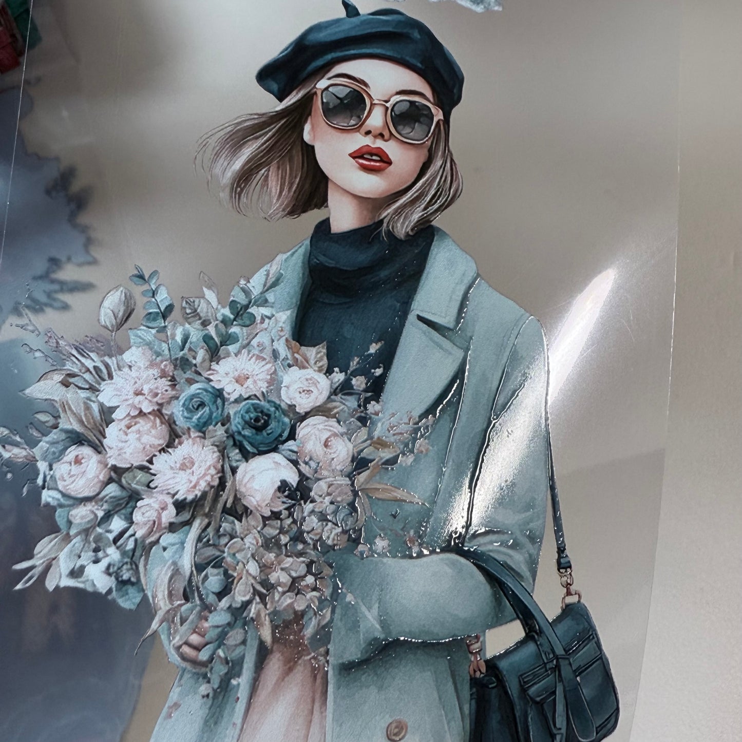 PET 3D raised Christmas Market and Frosted Winter tape,one roll fashion, junk journal, scrapbooking,bullet journal, card making.