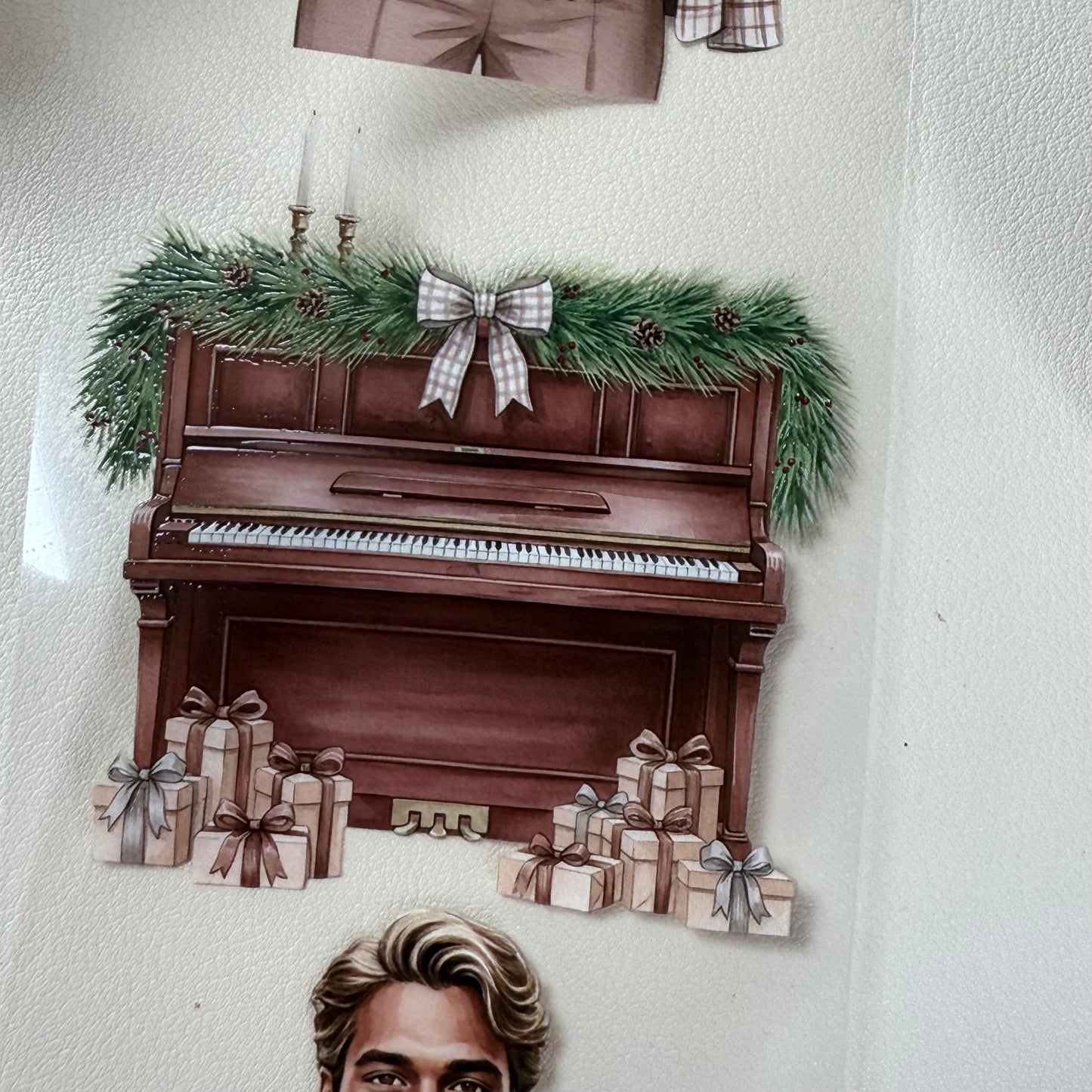 PET 3D raised Silent Yuletide and Light Academia Christmas tape,one roll fashion, junk journal, scrapbooking,bullet journal, card making.