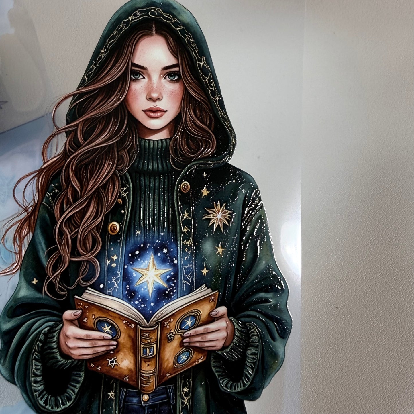 Azure Witch and Whispers of the Starfall PET 3D raised tape,one roll fashion, junk journal, scrapbooking,bullet journal, card making.