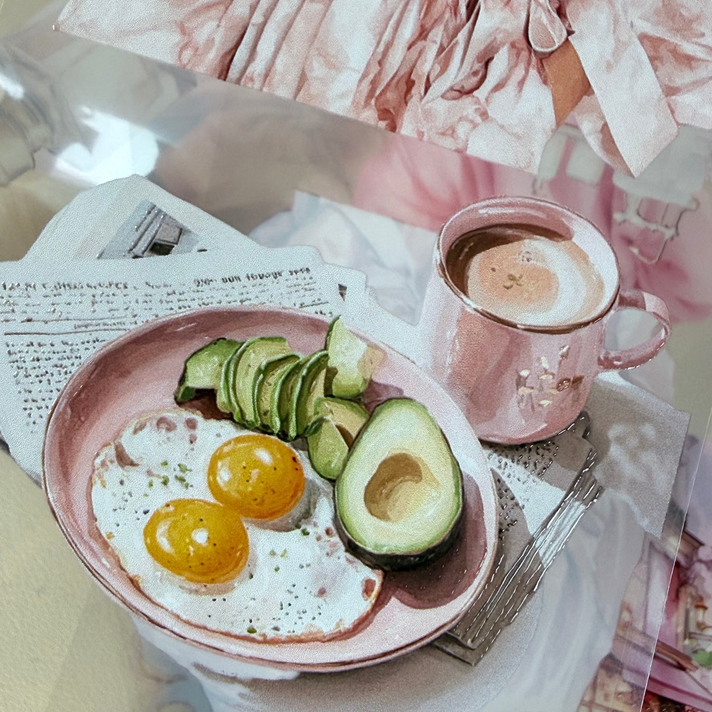 PET Self Care Aesthetic and Pinterest Pink vibe 3D raised tape,one roll fashion, junk journal, scrapbooking,bullet journal, card making.