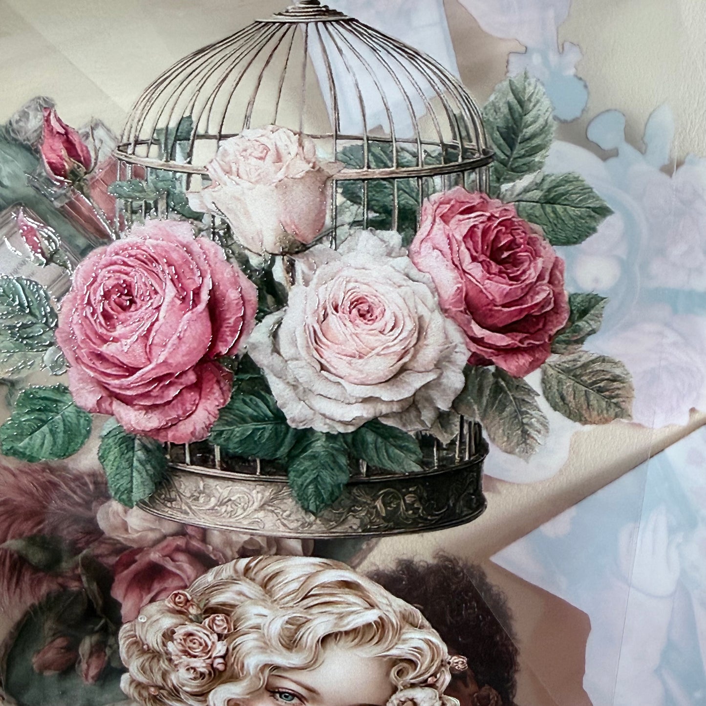 PET Shabby chic romance and Lovely springtime 3D raised tape,one roll fashion, junk journal, scrapbooking,bullet journal, card making.