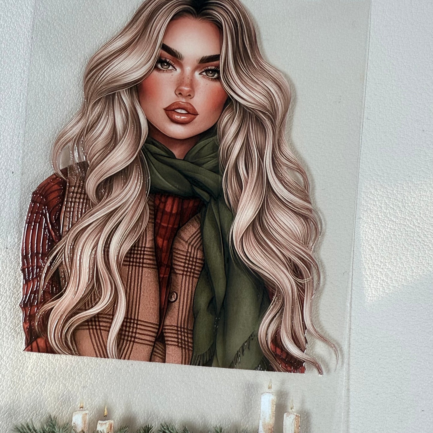 PET 3D raised Rustic Noel and Winter Wonderlandtape,one roll fashion, junk journal, scrapbooking,bullet journal, card making.