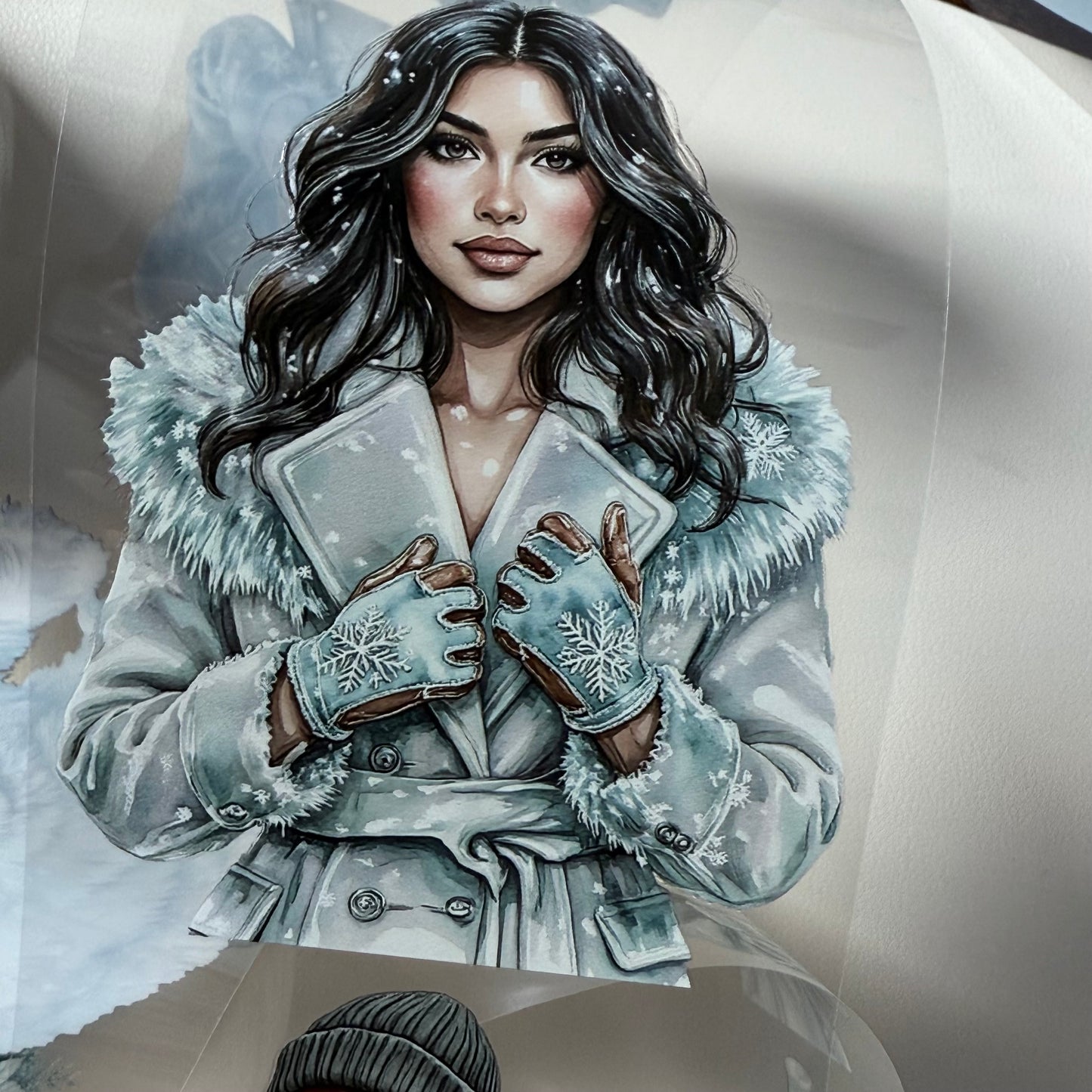 PET 3D raised Frozen Wilderness and Emberwood Tales of Fire and Ice tape,one roll fashion, junk journal, scrapbooking,bullet journal, card making.