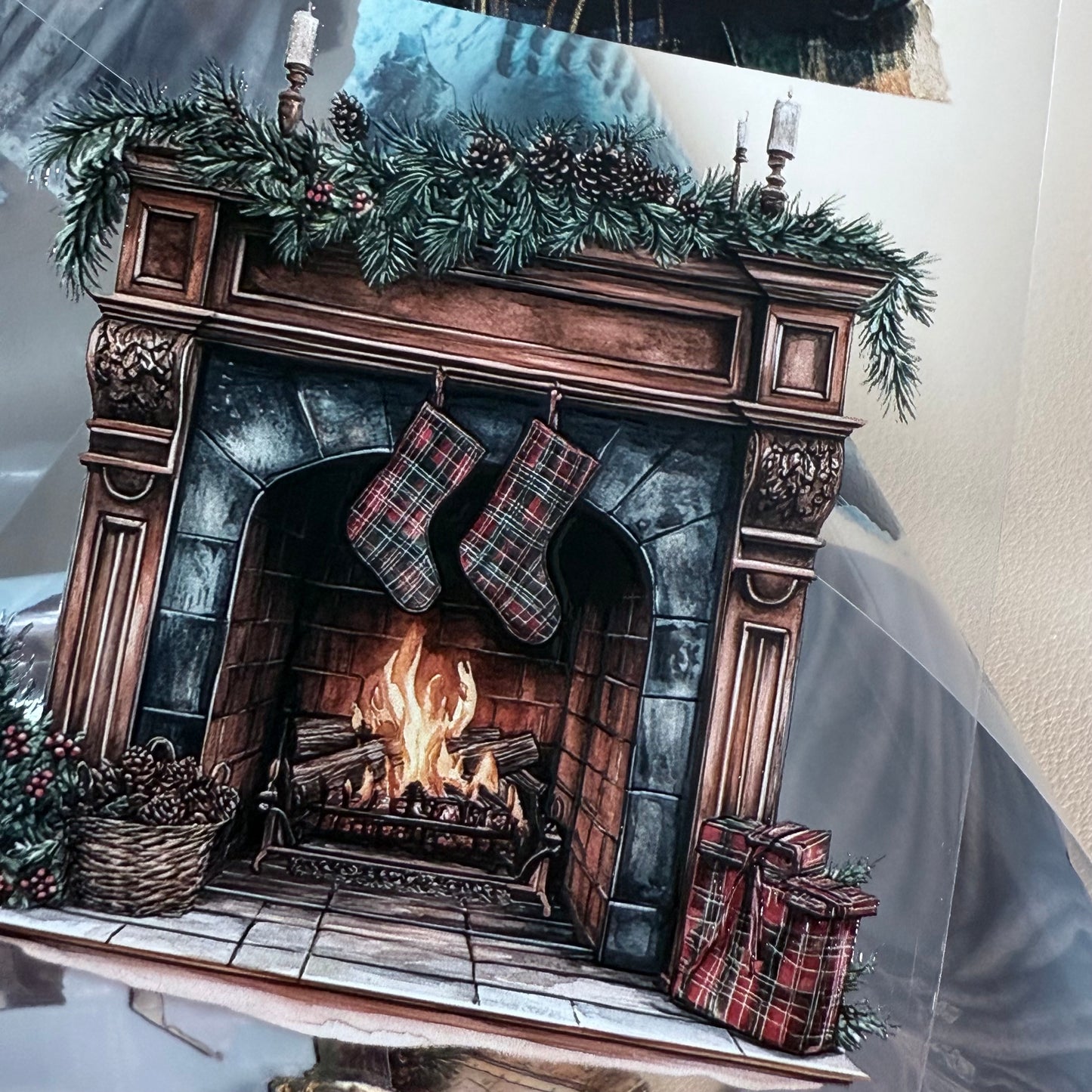 PET 3D raised Dark Academia Christmas and Winterwood Witch tape,one roll fashion, junk journal, scrapbooking,bullet journal, card making.