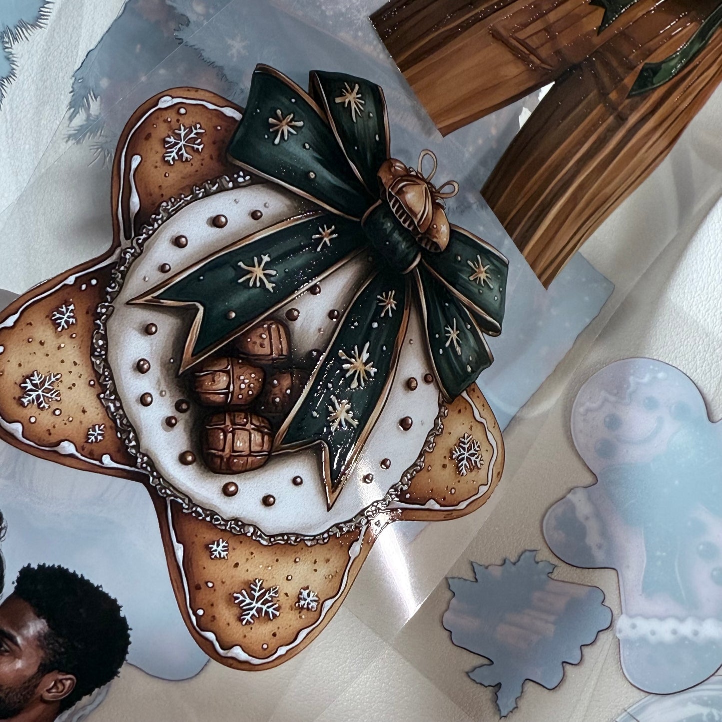 PET 3D raised Christmas Gold and Merry Christmas tape,one roll fashion, junk journal, scrapbooking,bullet journal, card making.