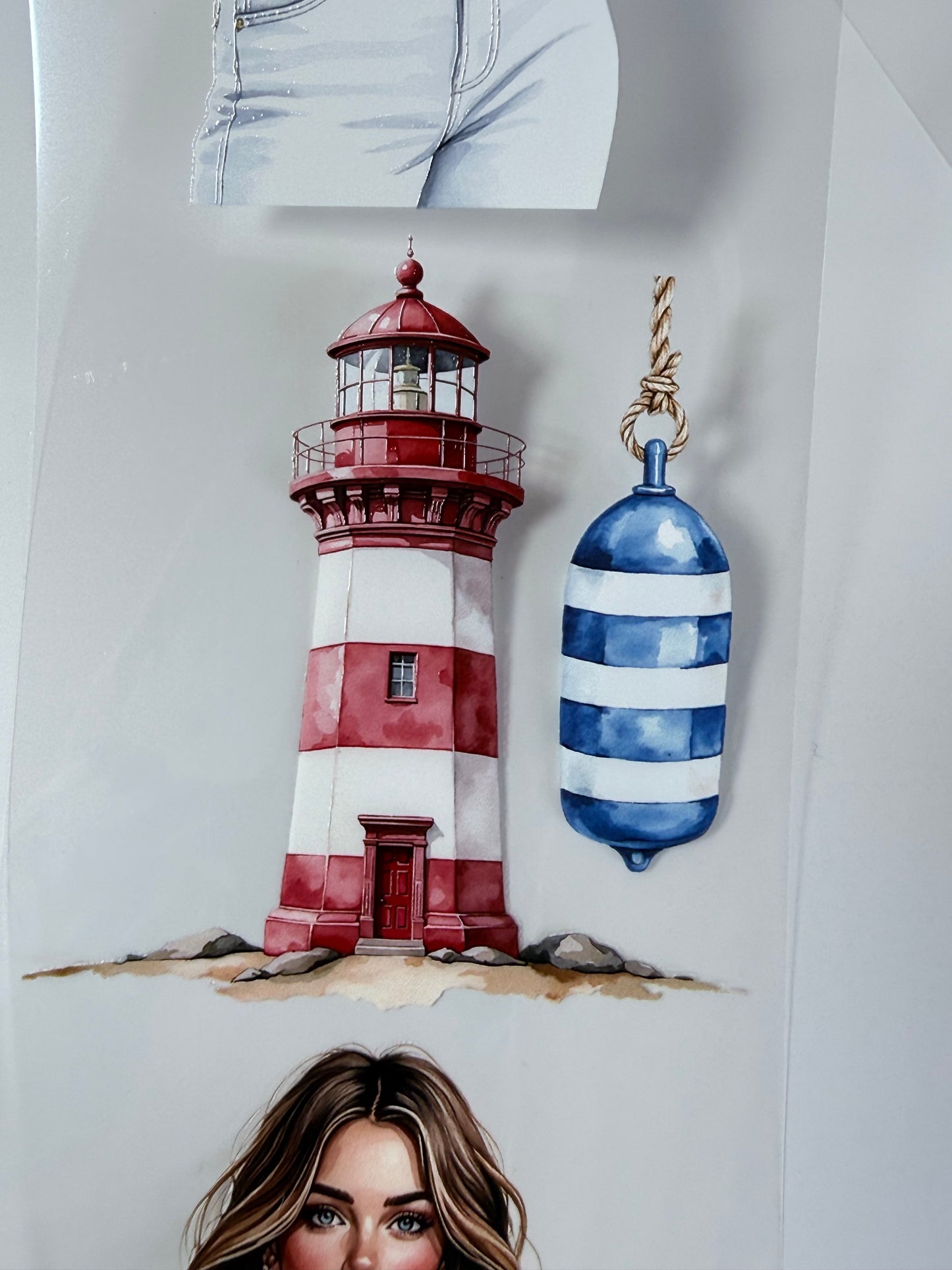 French Beach and Tropical Jaguar Rest PET 3D raised tape