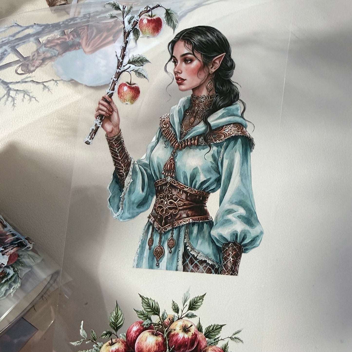 Elves of the Silent Orchard and  Dark Academia Valentine PET 3D raised tape,one roll fashion, junk journal, scrapbooking,bullet journal, card making.