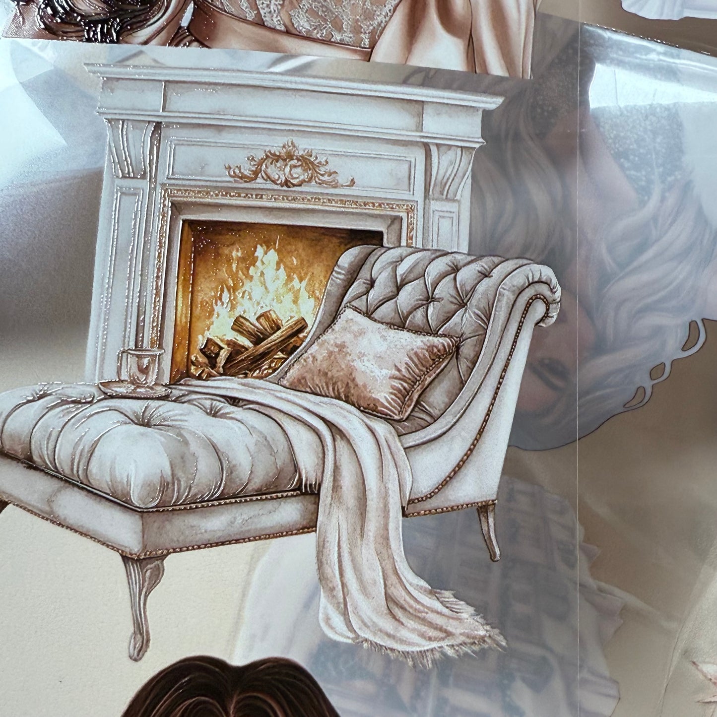 PET 3D raised Nordic Knit Winter and Champagne Christmas tape,one roll fashion, junk journal, scrapbooking,bullet journal, card making.