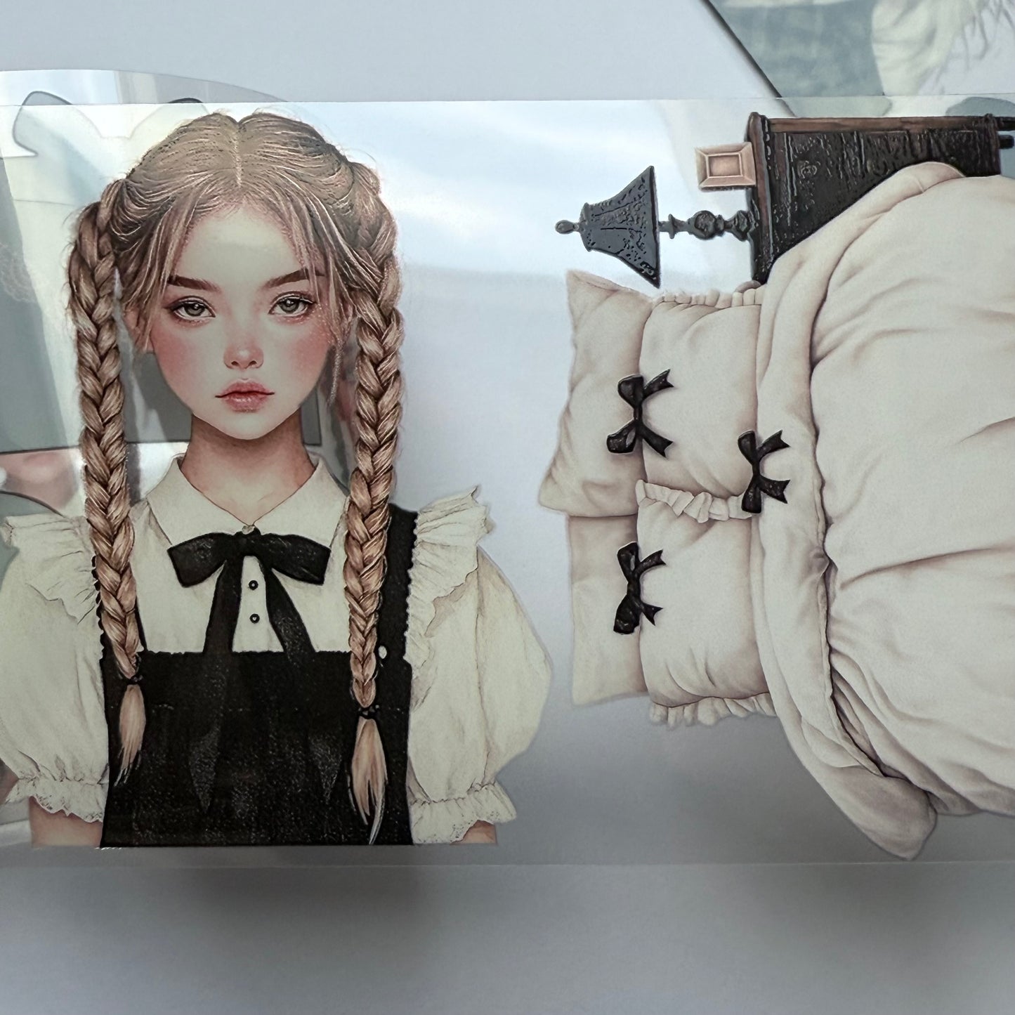 PET 3D raised Noir Coquette and Cozy peachy days tape,one roll fashion, junk journal, scrapbooking,bullet journal, card making.