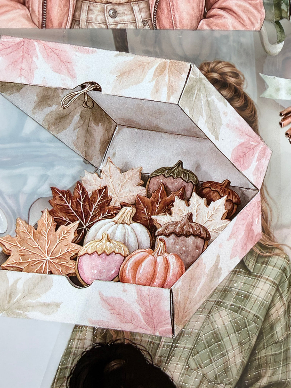 Blush and  Sage Autumn PET 3D raised tape