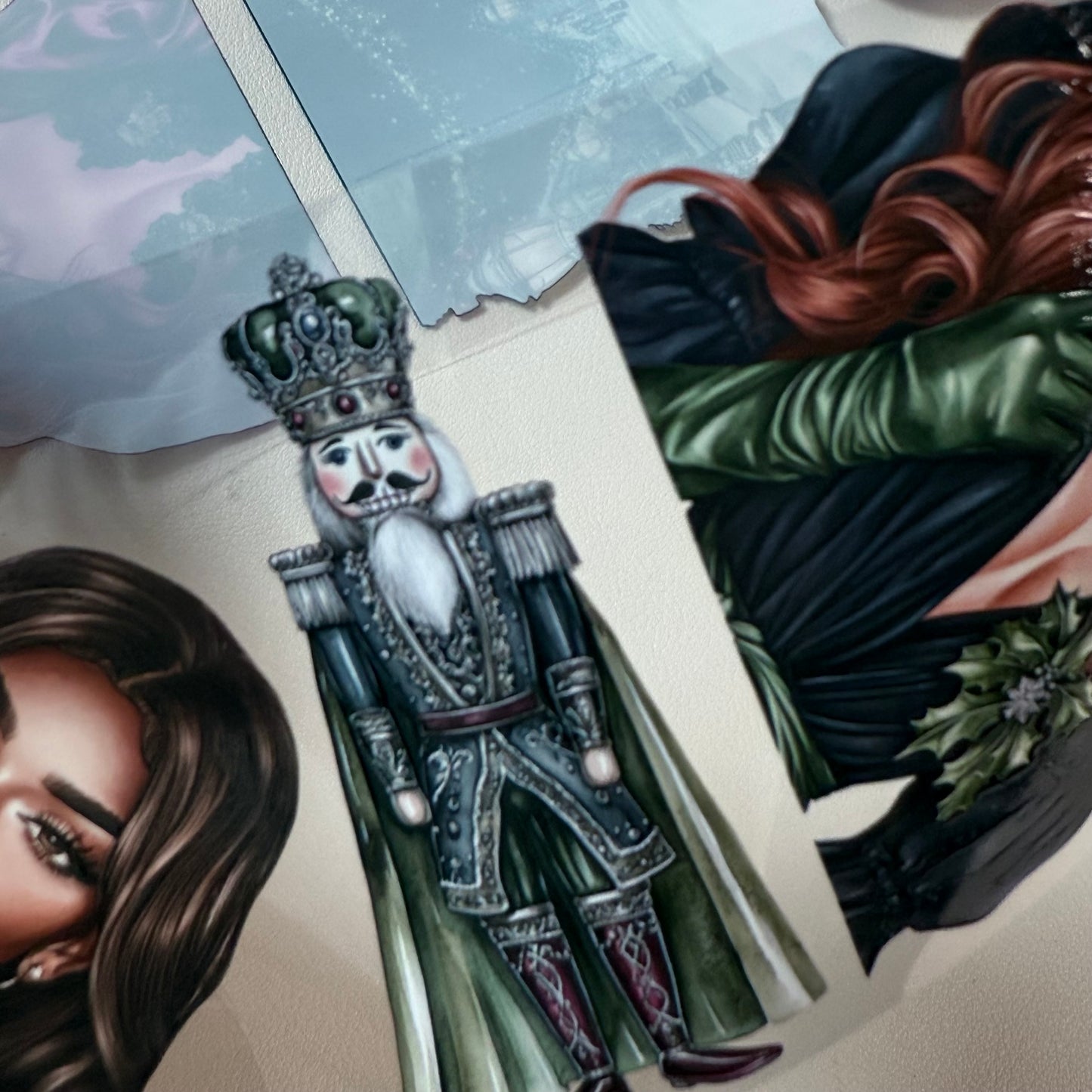 PET 3D raised Midnight Mistletoe and Holiday Magic tape,one roll fashion, junk journal, scrapbooking,bullet journal, card making.