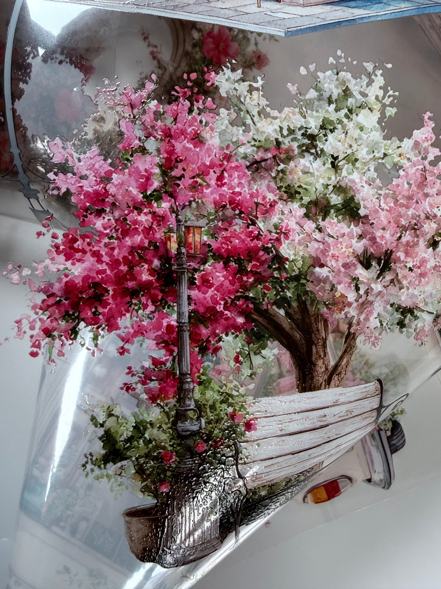PET 3D raised Summer/Spring in the city Landscape tape