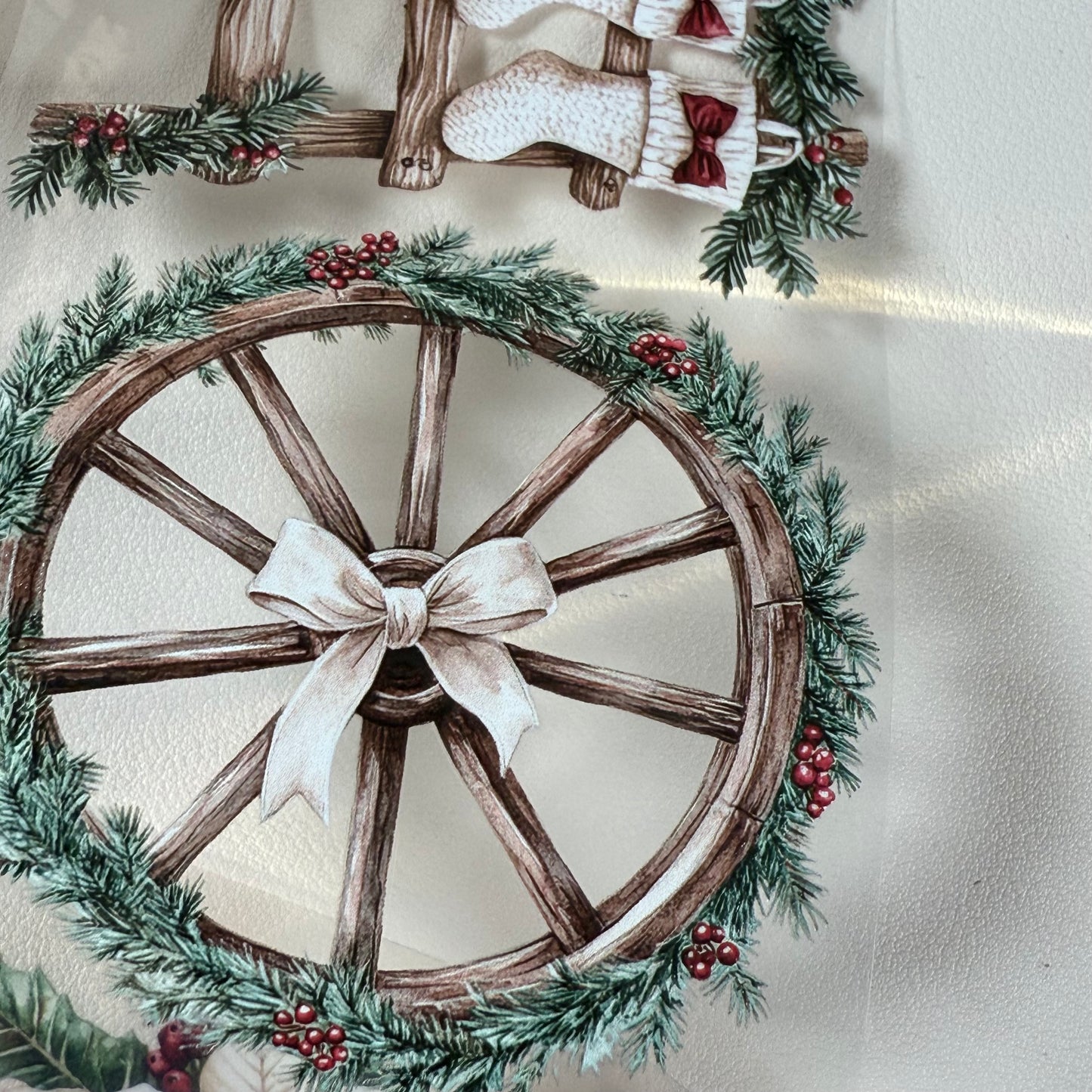 PET 3D raised Rustic Noel and Winter Wonderlandtape,one roll fashion, junk journal, scrapbooking,bullet journal, card making.