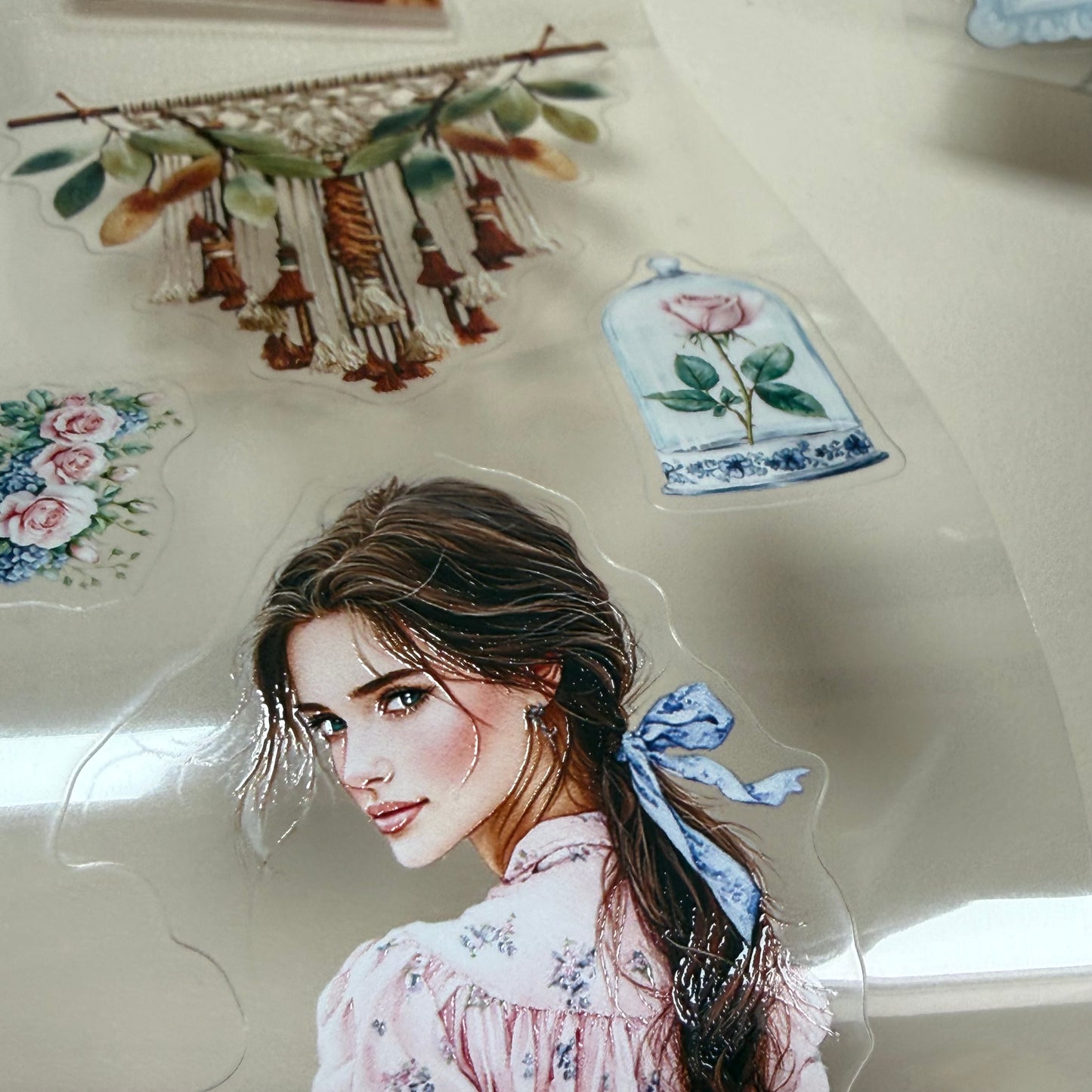 KISSCUT Cottage Bloom and Romantic Farmhouse PET 3D raised tape,one roll fashion, junk journal, scrapbooking,bullet journal, card making.