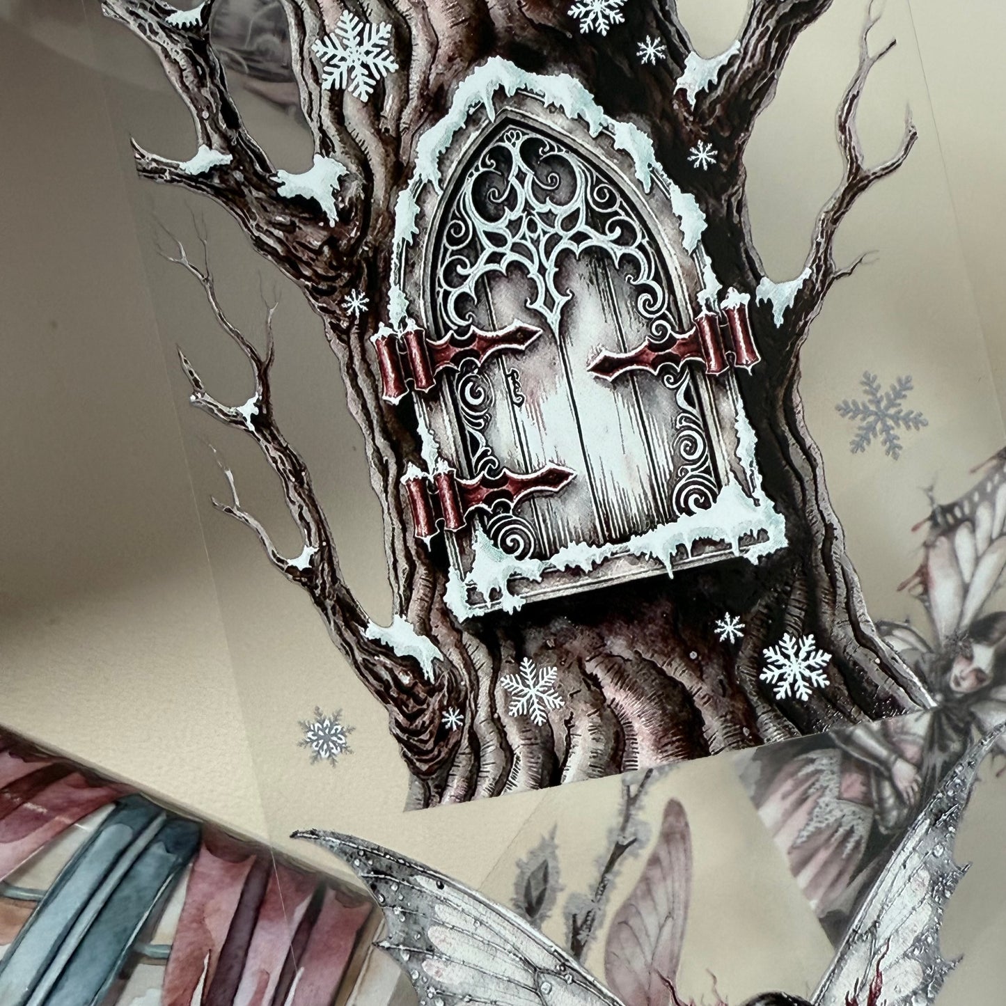 PET Cafe Terrace Dreams and Frostthorn Gothic Fairies 3D raised tape,one roll fashion, junk journal, scrapbooking,bullet journal, card making.
