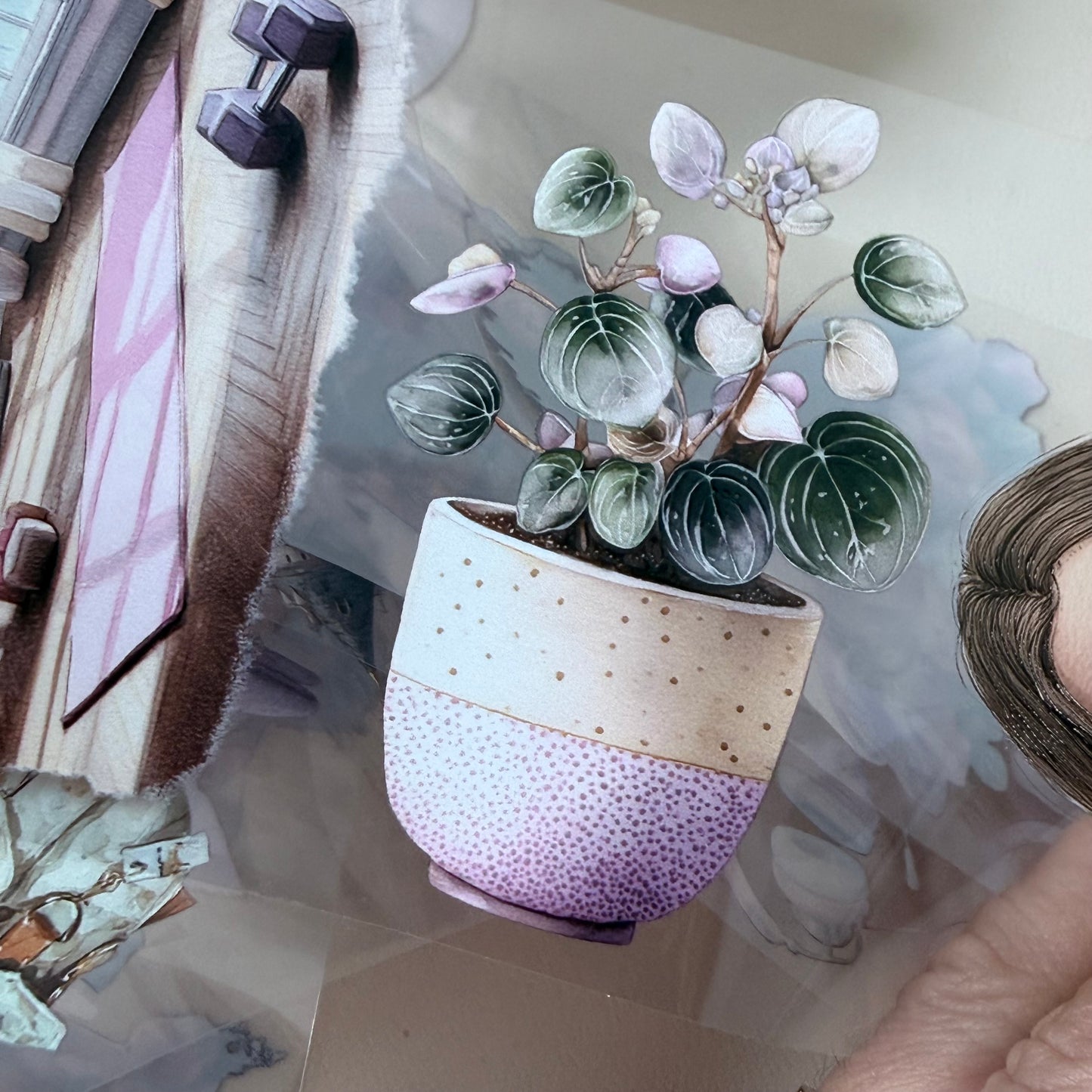 Pink School and Self Care moments PET 3D raised tape,one roll fashion, junk journal, scrapbooking,bullet journal, card making.