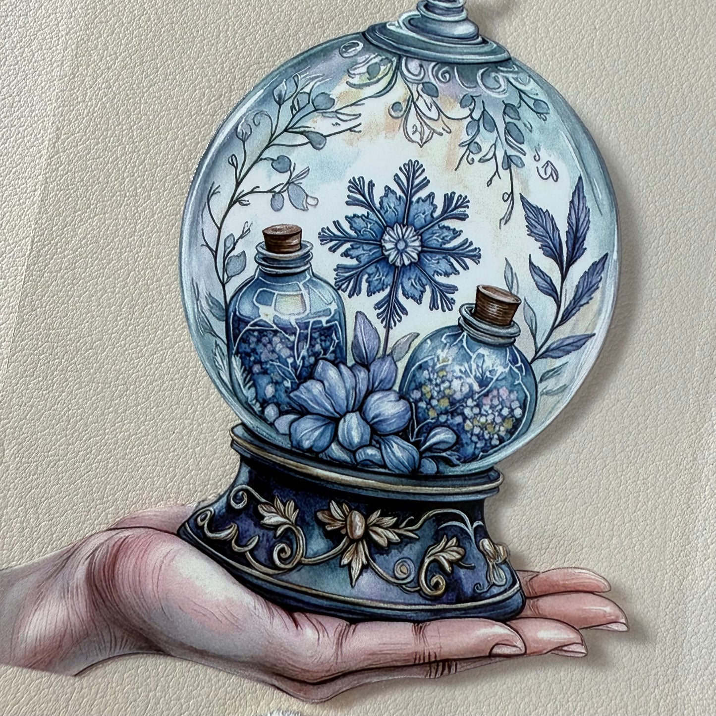 PET 3D raised Magical Apothecary in Winter and Winter Fairytale tape,one roll fashion, junk journal, scrapbooking,bullet journal, card making.