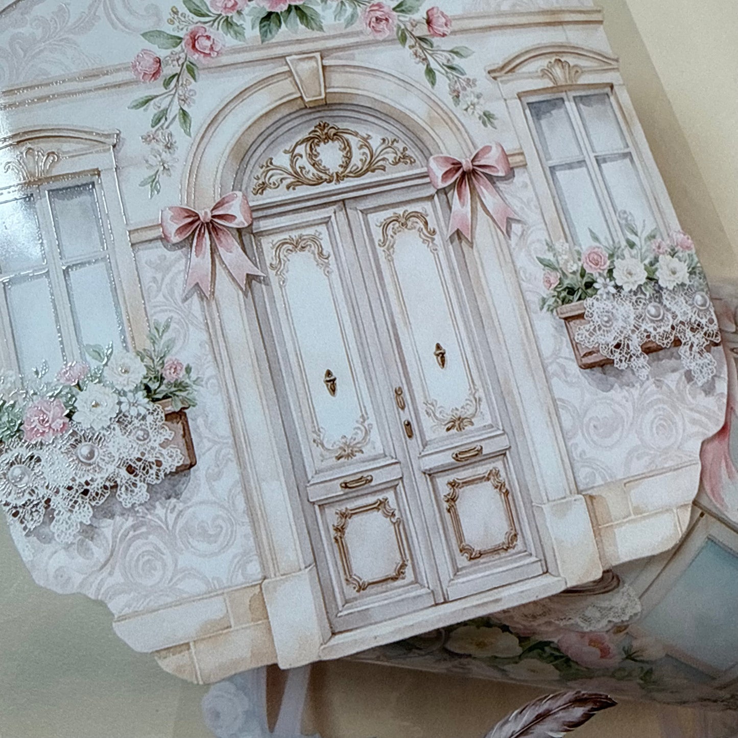 PET 3D raised Landscape Rococo addiction tape,one roll fashion, junk journal, scrapbooking,bullet journal, card making.