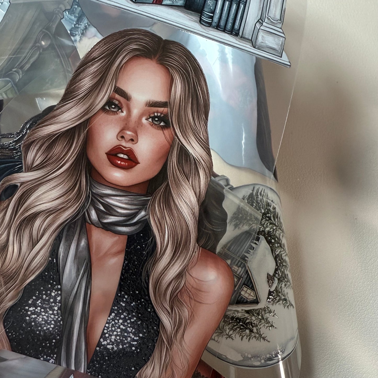 PET 3D raised Midnight Mistletoe and Holiday Magic tape,one roll fashion, junk journal, scrapbooking,bullet journal, card making.