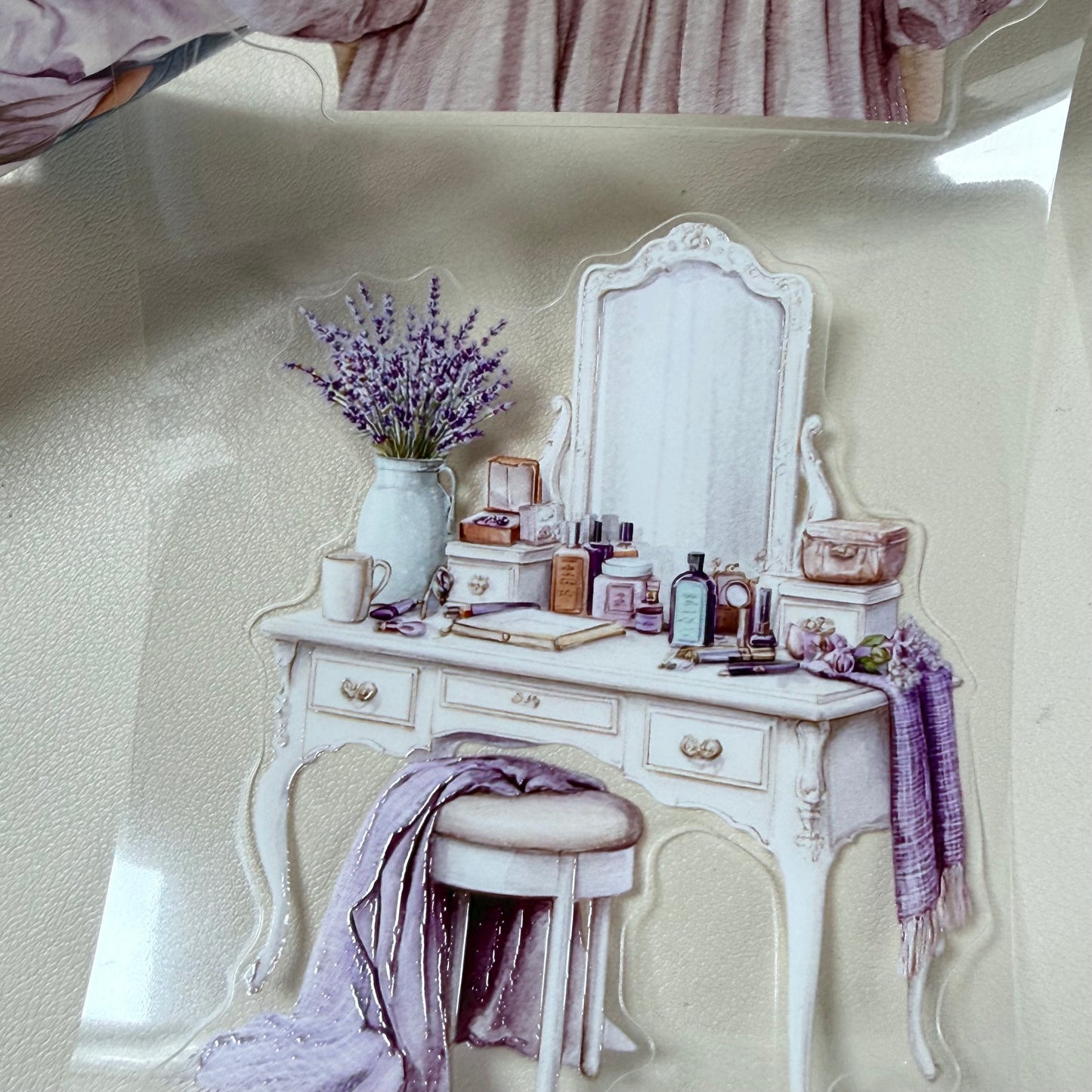 KISSCUT Rustic easter and Lavender Bouquet PET 3D raised tape,one roll fashion, junk journal, scrapbooking,bullet journal, card making.