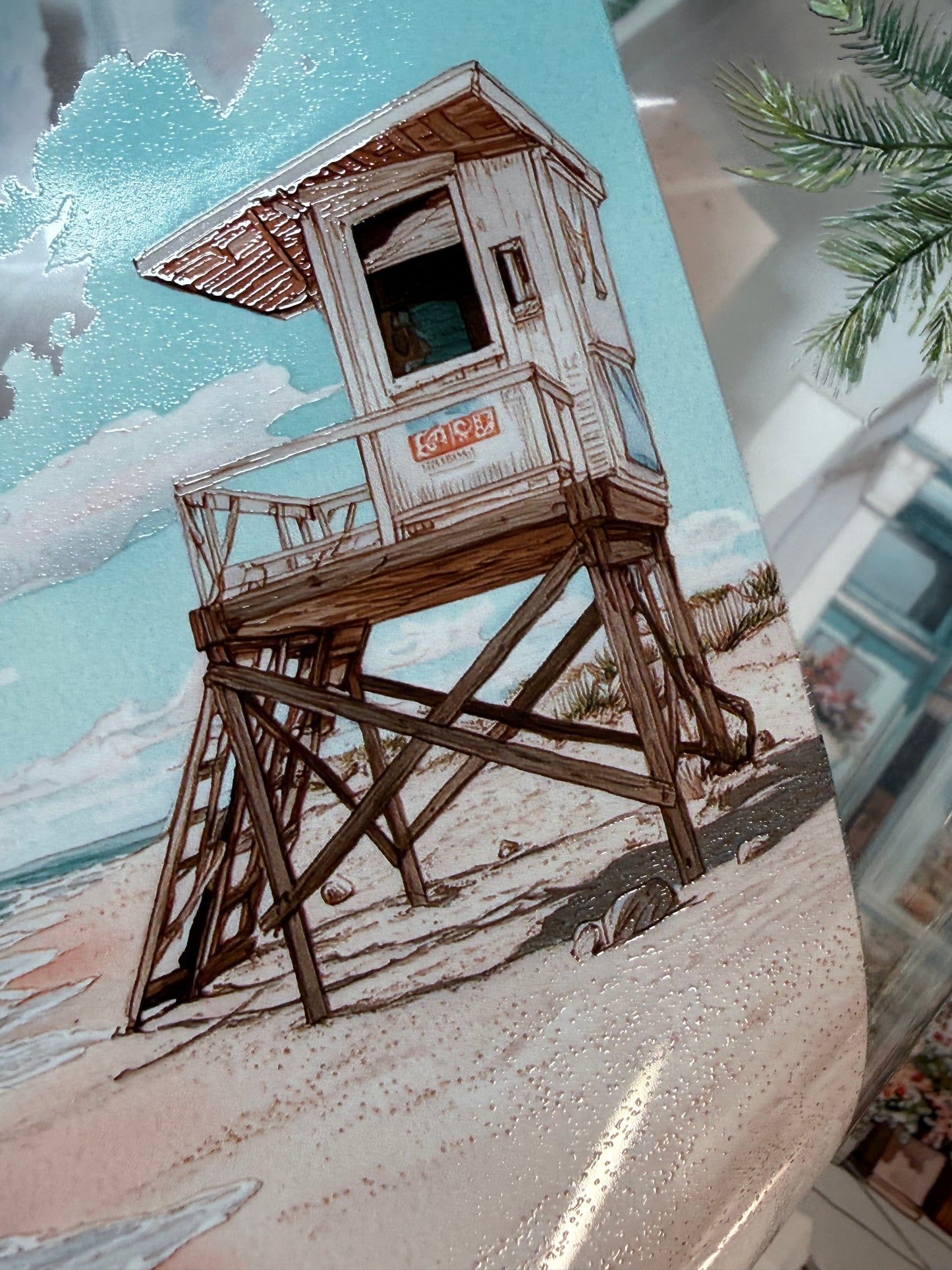 PET 3D raised Seaside Landscape tape