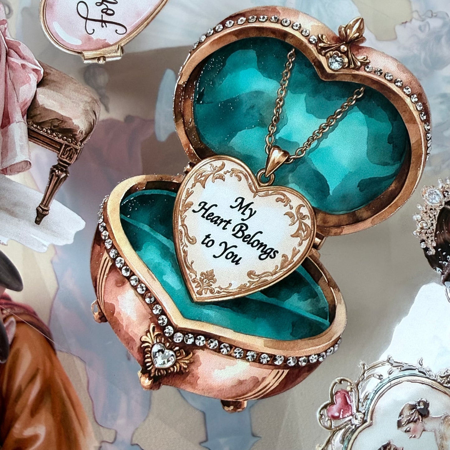 Istanbul Spring Bazaar and Gilded Ballroom Hearts PET 3D raised tape,one roll fashion, junk journal, scrapbooking,bullet journal, card making.