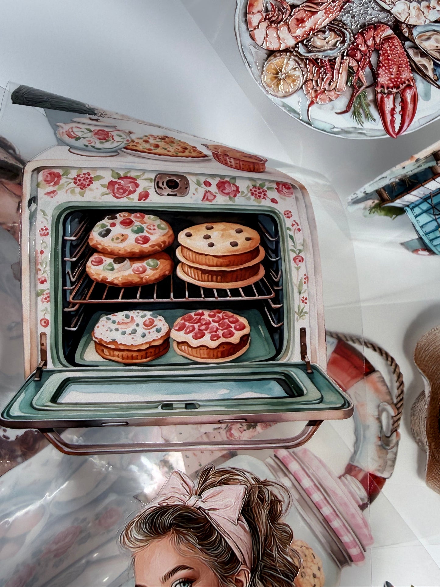 Baking Time and Nautical PET 3D raised tape