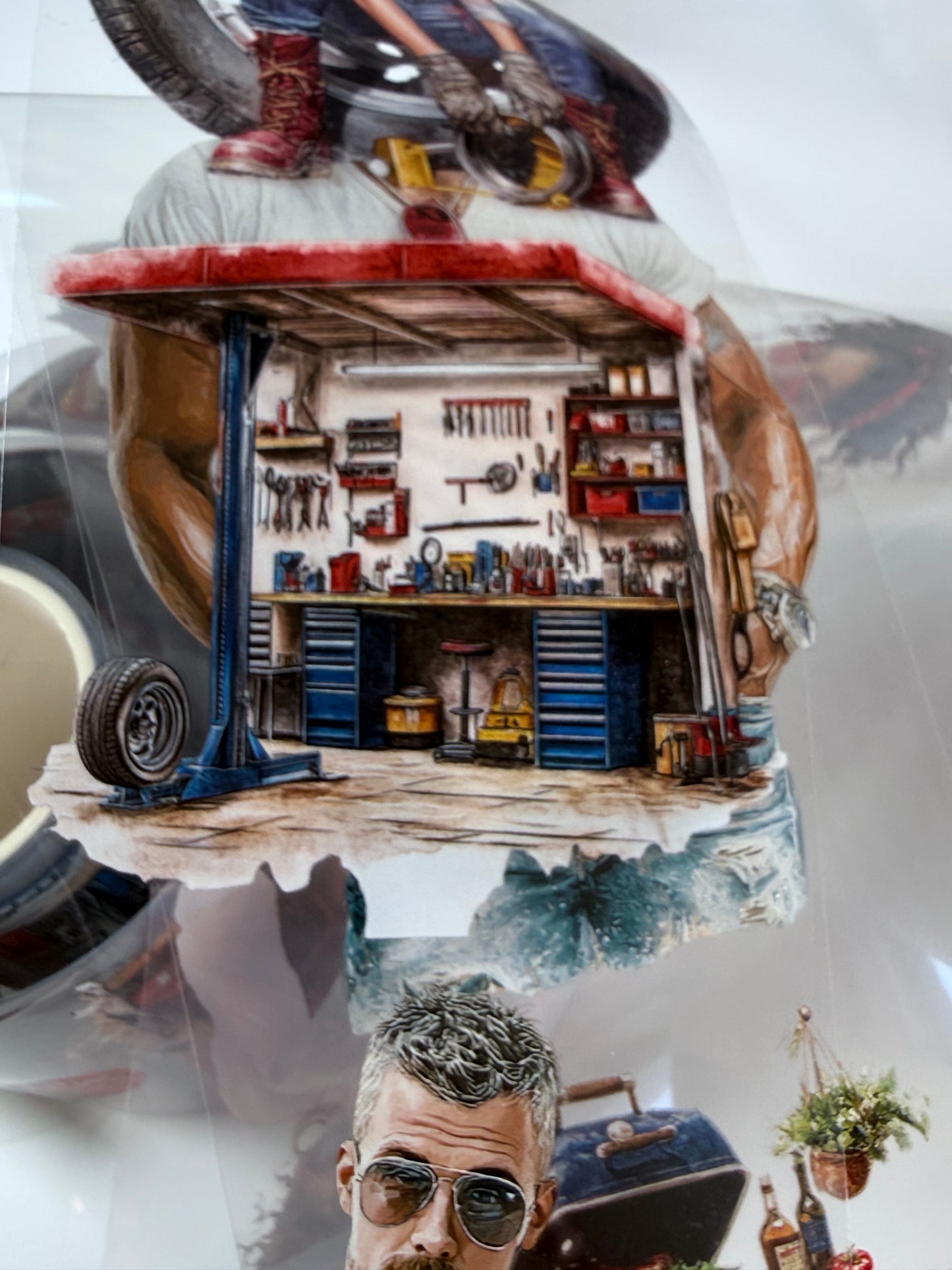 Auto Repair Worker and Independence Day PET 3D raised tape