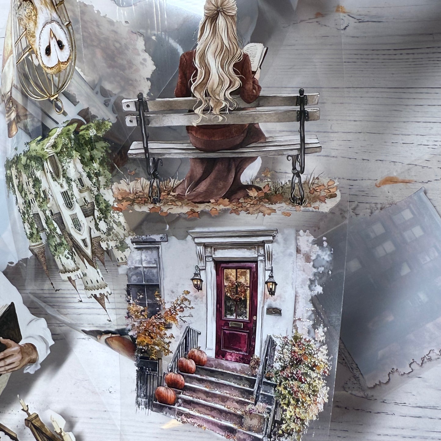 PET 3D raised Magic Academia and Urban Autumn Moments  tape,one roll fashion, junk journal, scrapbooking,bullet journal, card making.