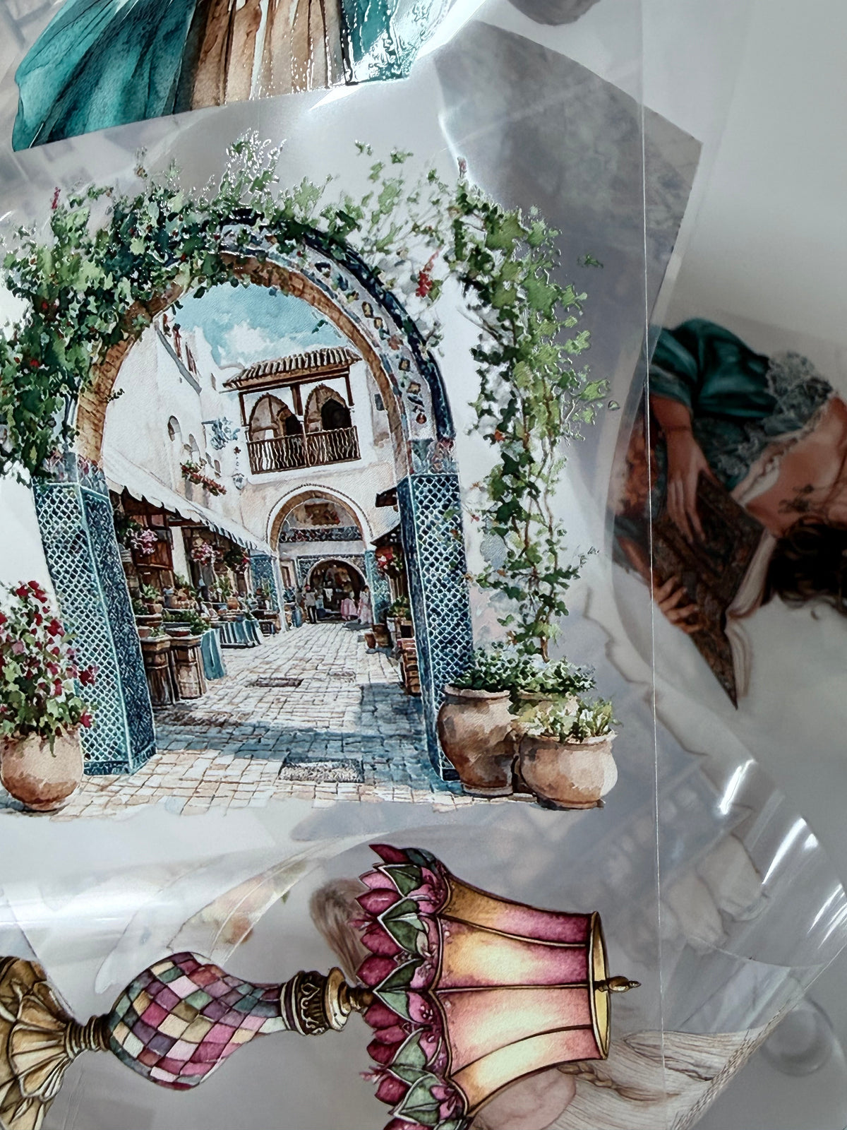 Moorish Alhambra Whispers and Rusted Plow and Wild Grains PET 3D raised tape