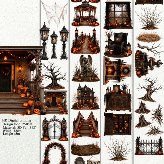 Halloween  Landscape PET 3D raised tape.