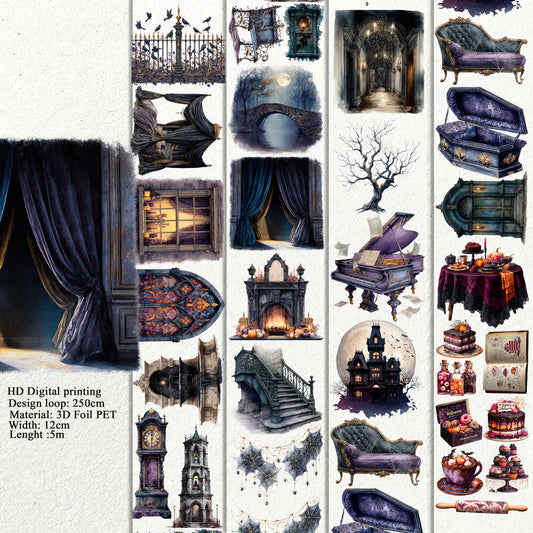BUNDLE Haunted mansion PET 3D raised tape