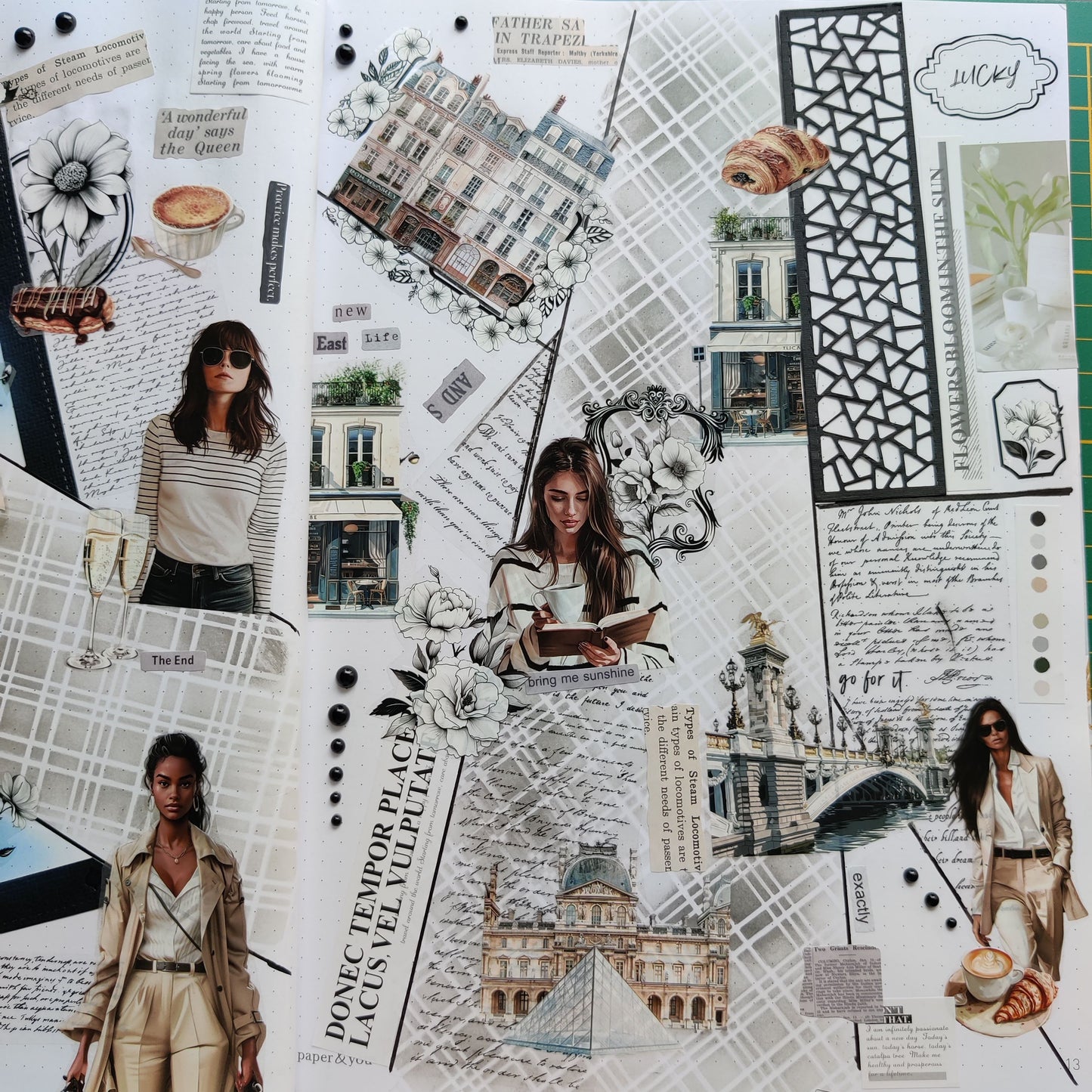 PET 3D raised tape cup of coffee in London tape,one roll vintage fashion, junk journal, scrapbooking,bullet journal, card making.